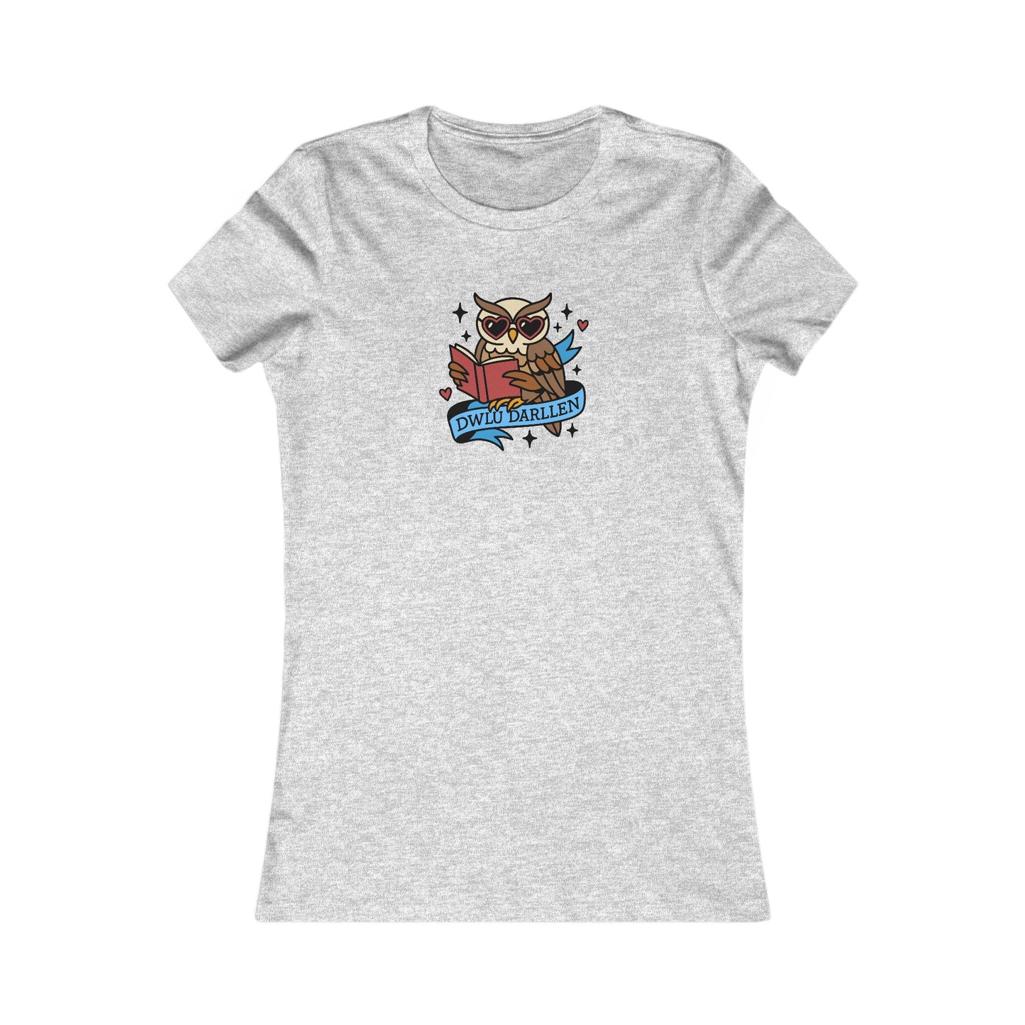 Women's Cute Reading Owl Tee — 'Dwlu Darllen'