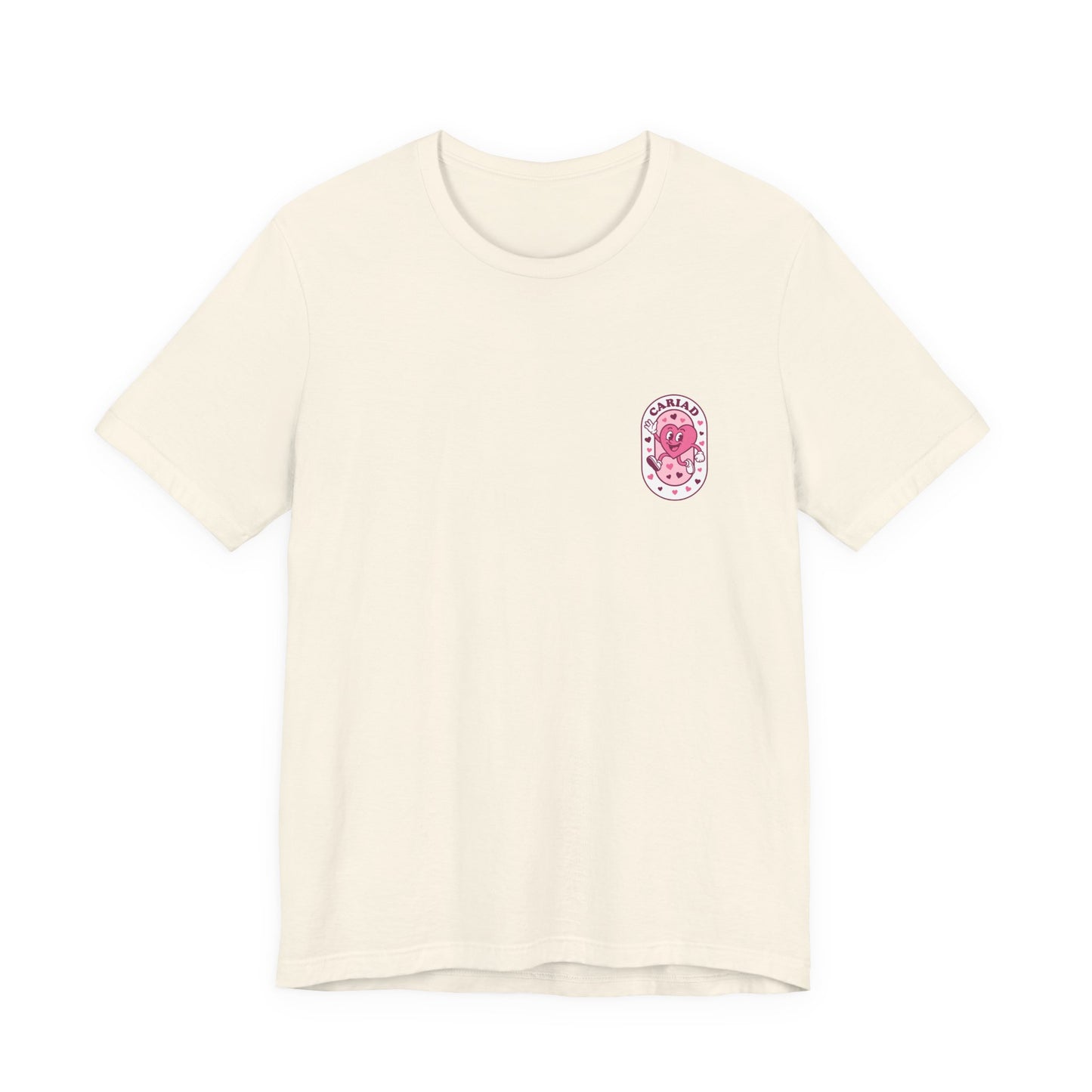 Cariad Graphic T-Shirt (Unisex) - Retro Heart Design