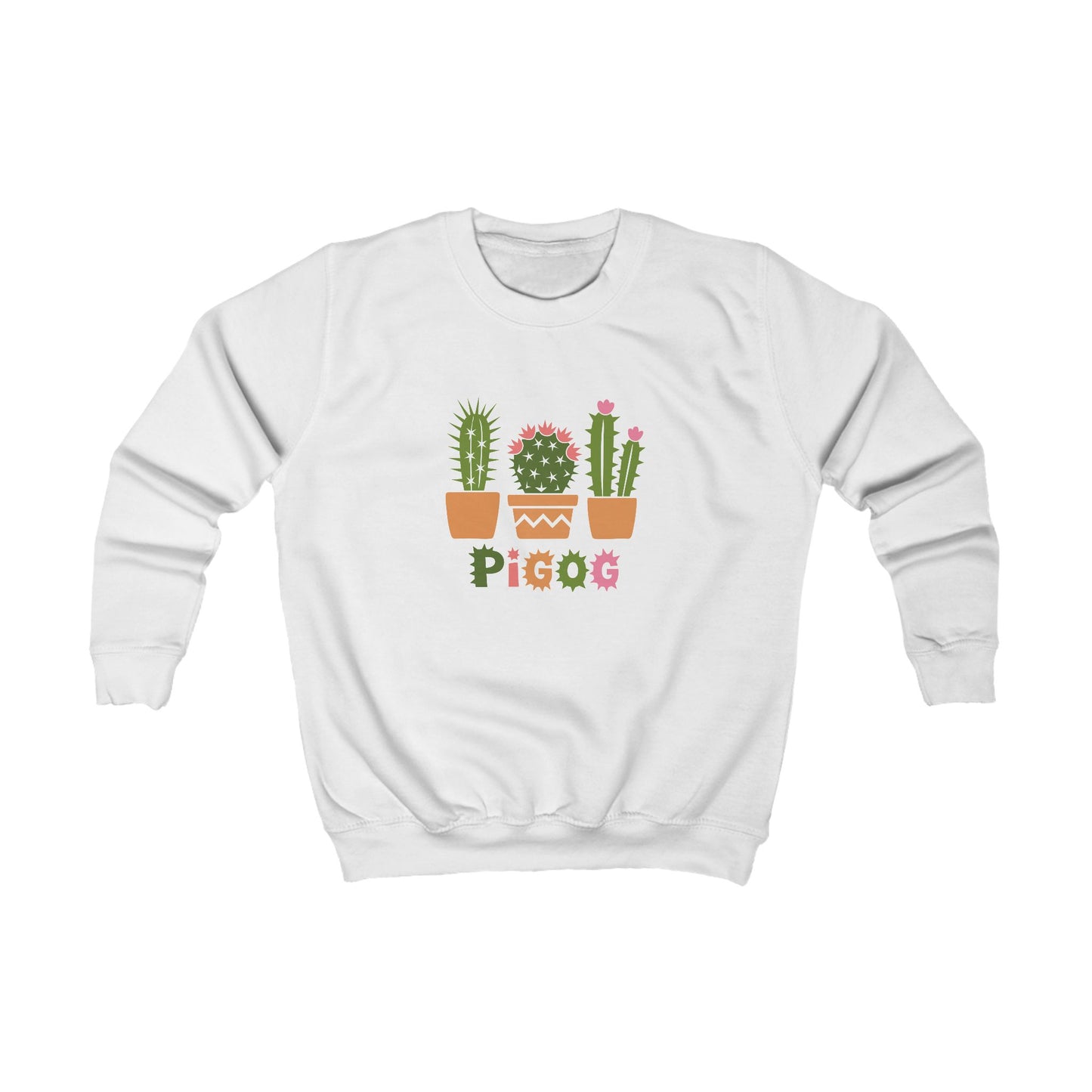 Kids Cute Potted Cacti Sweatshirt 'Pigog'