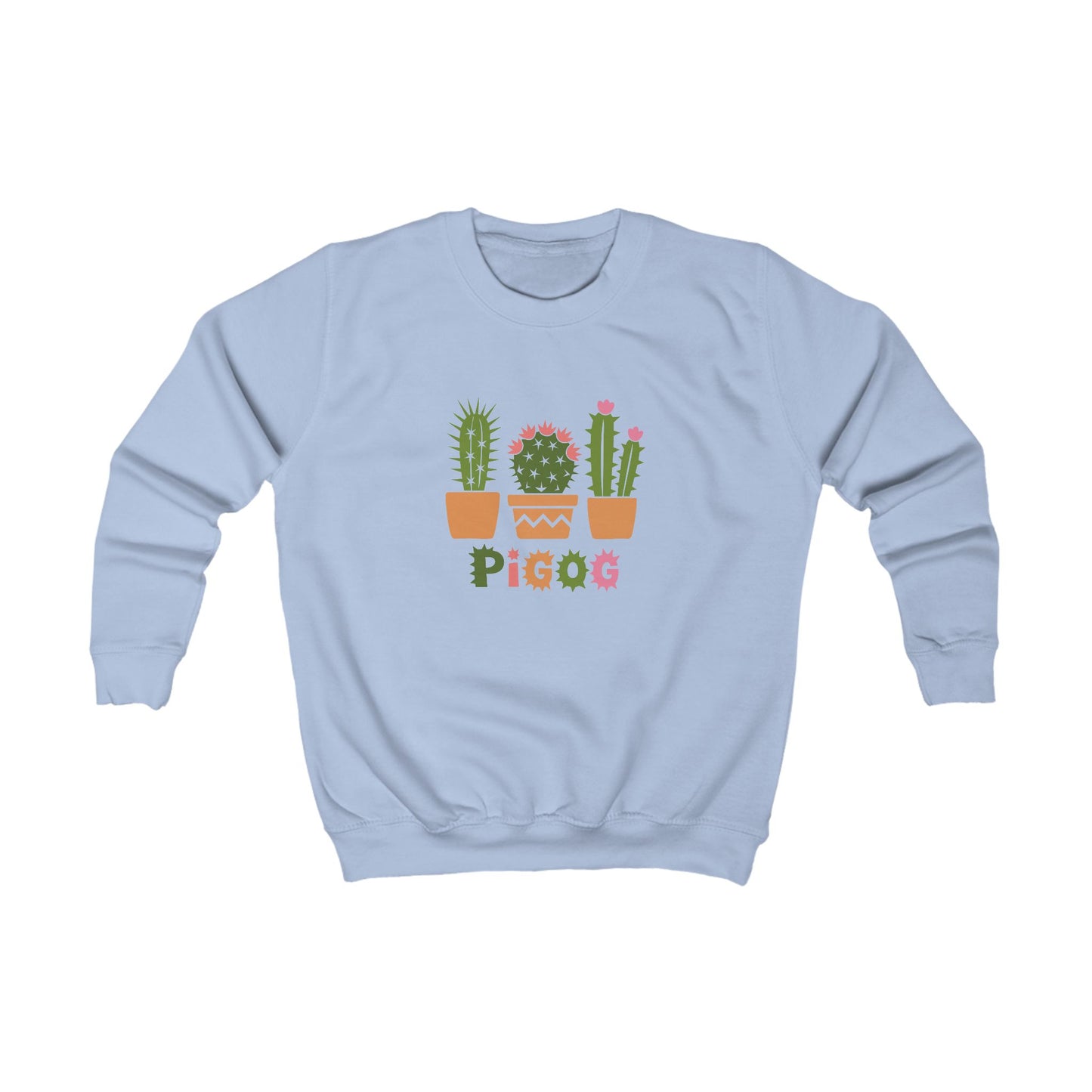 Kids Cute Potted Cacti Sweatshirt 'Pigog'