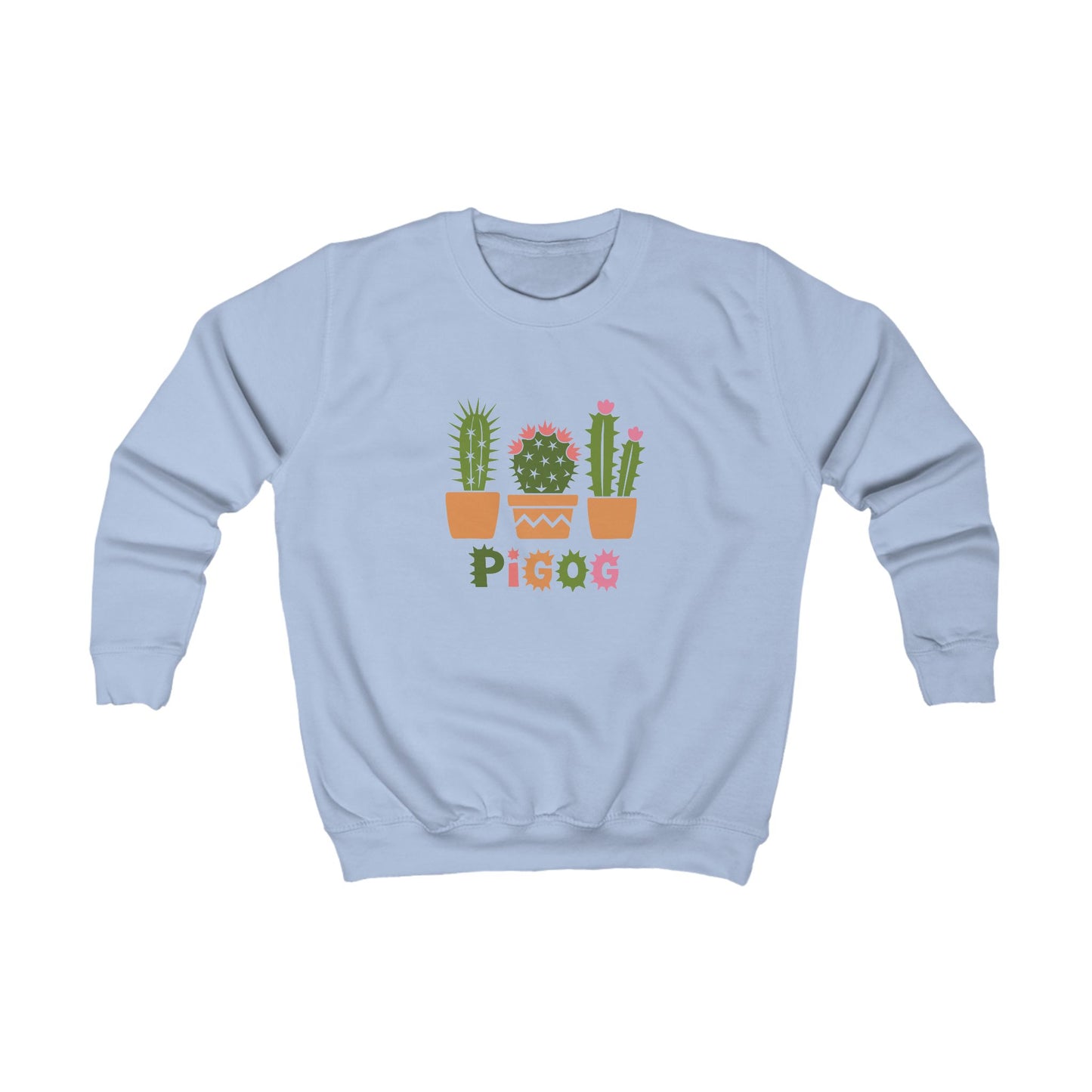 Kids Cute Potted Cacti Sweatshirt 'Pigog'