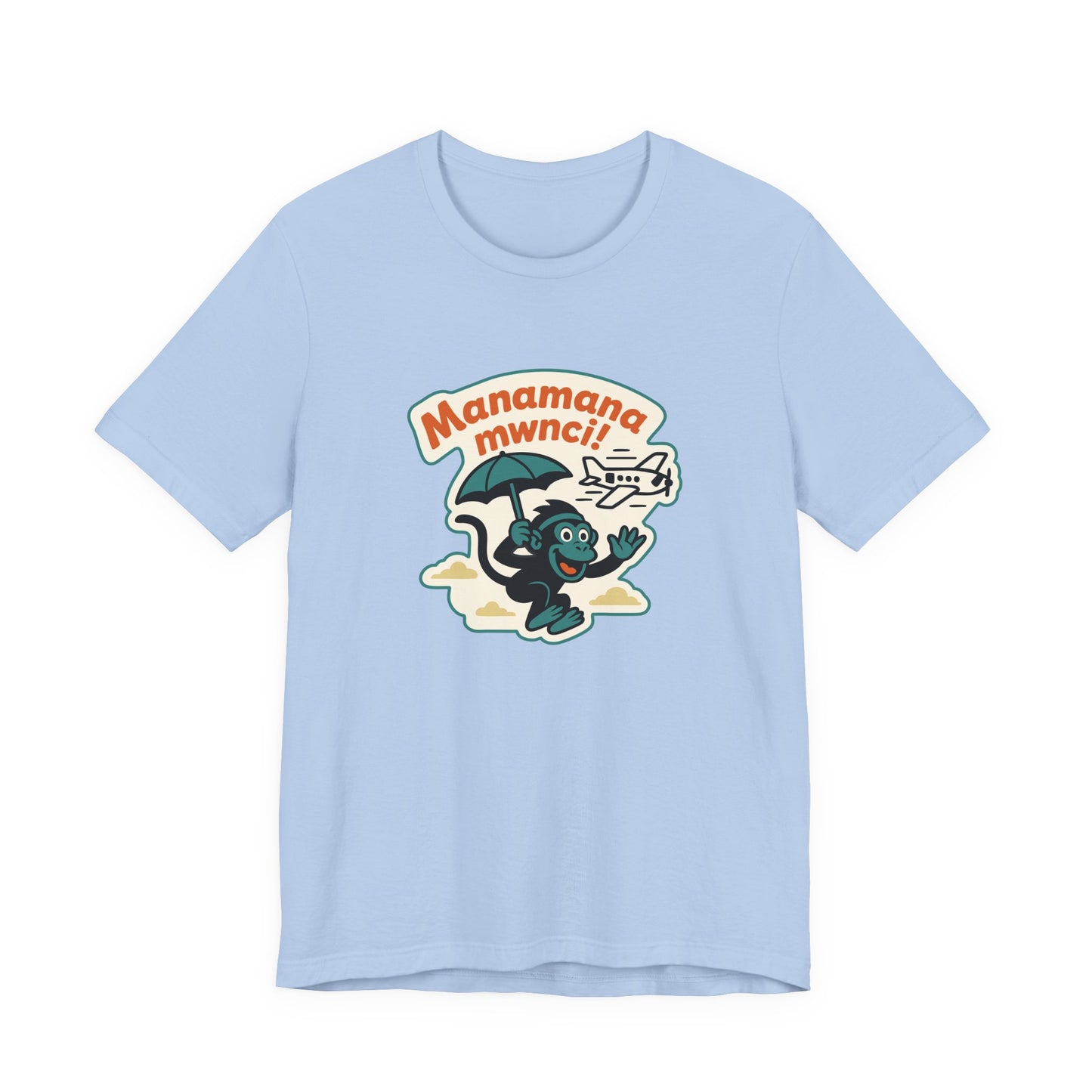 "Manamana Mwnci!" Retro Cartoon Crazy Monkey T-Shirt