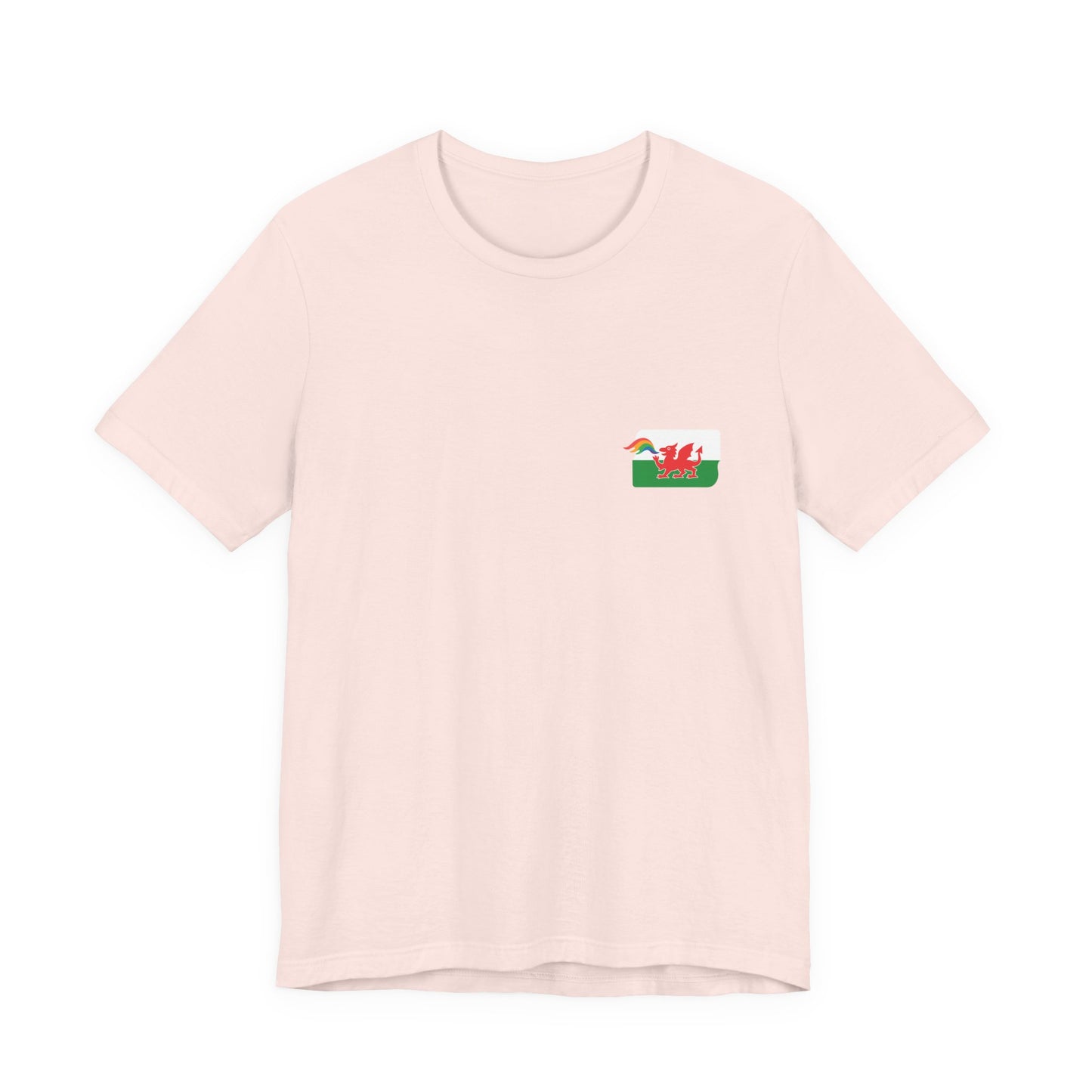 Welsh Dragon Rainbow Tee (Unisex) — Yma o Hyd Graphic T-Shirt (Double sided)