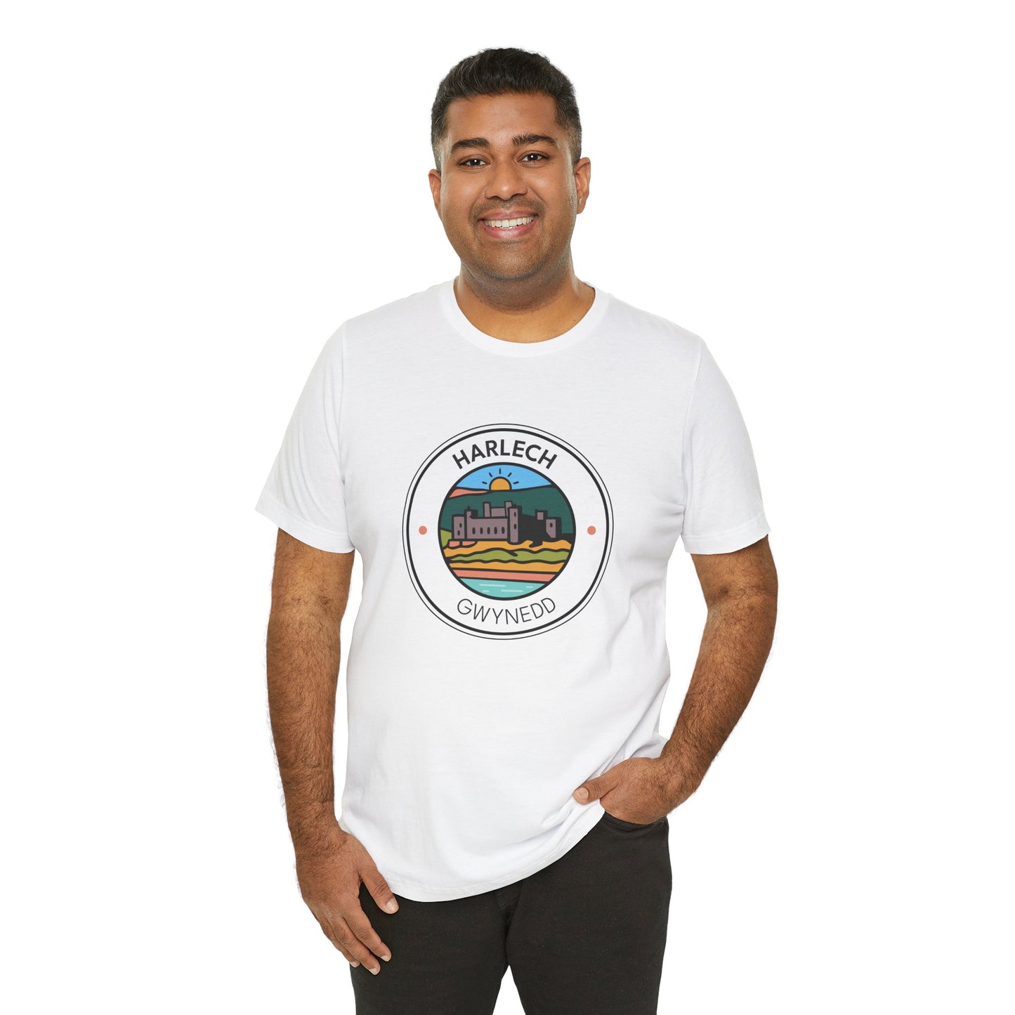 Harlech Graphic T-Shirt (Unisex) - Wales Coastal Landmark Tee