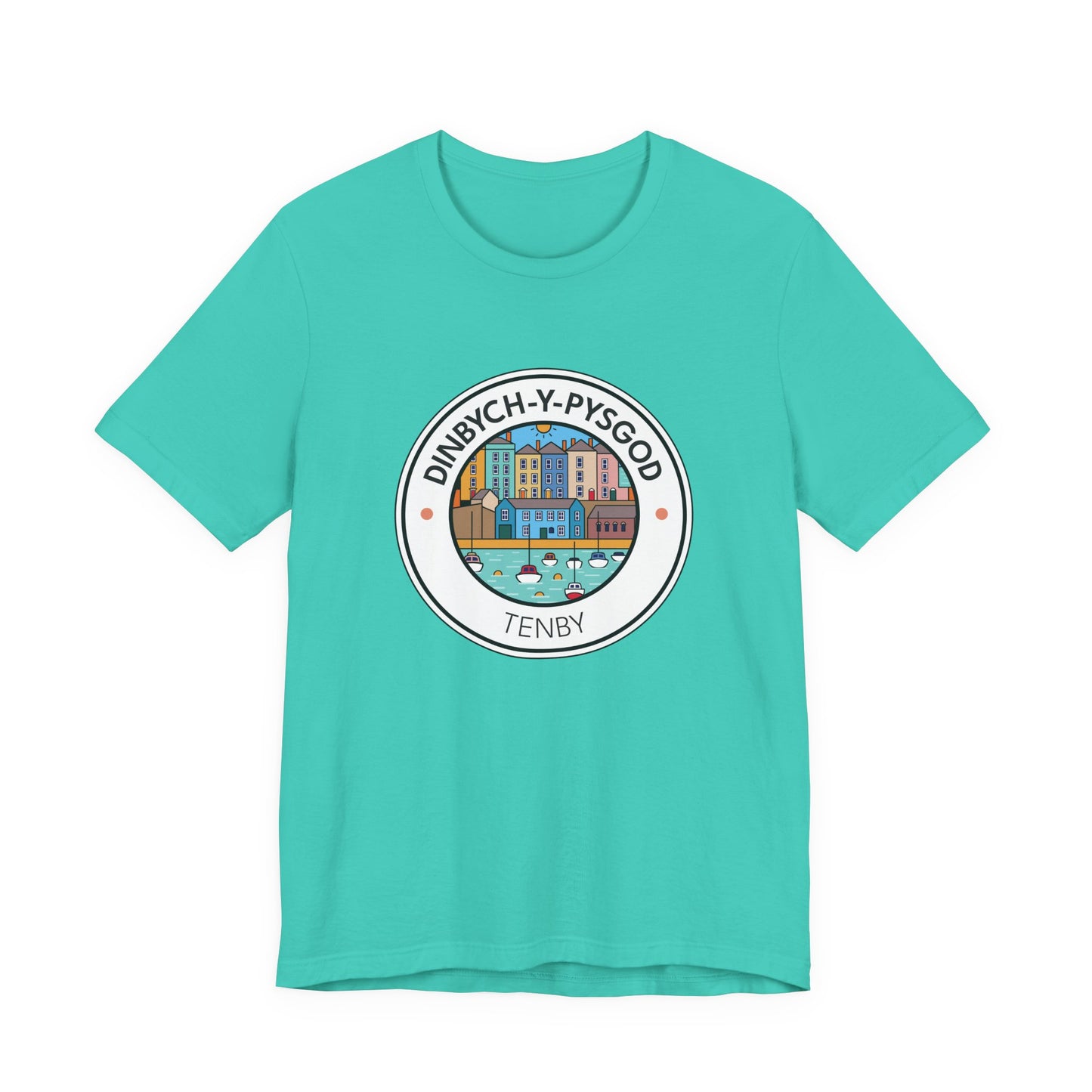 Tenby Harbour Graphic Tee (Unisex) – 'Dinbych-Y-Pysgod' T-Shirt
