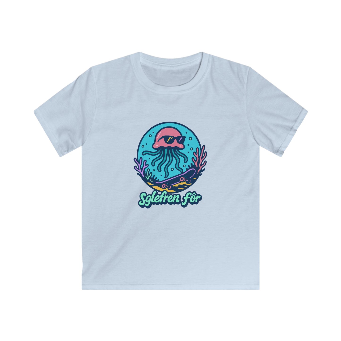 Jellyfish Skating Graphic T-Shirt - "Sglefren Fór" Welsh Skateboarding Tee