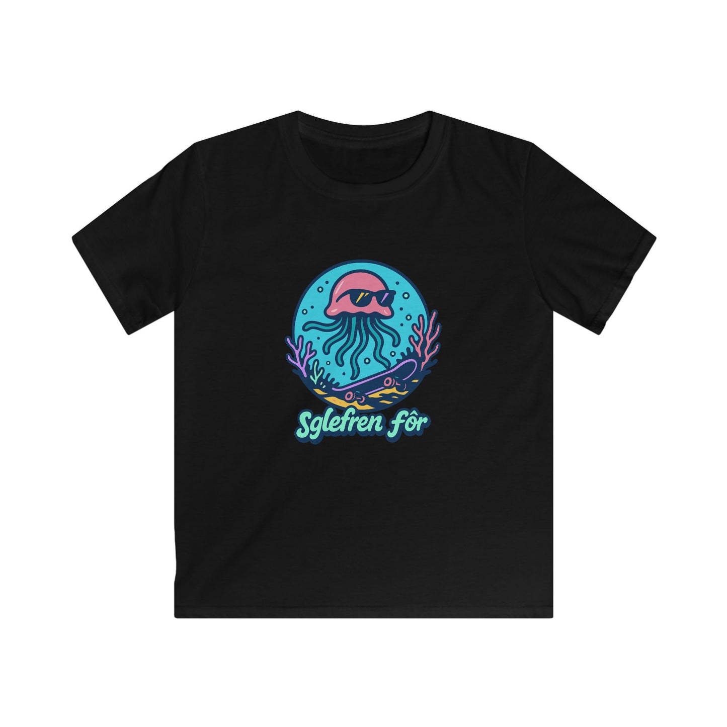 Jellyfish Skating Graphic T-Shirt - "Sglefren Fór" Welsh Skateboarding Tee
