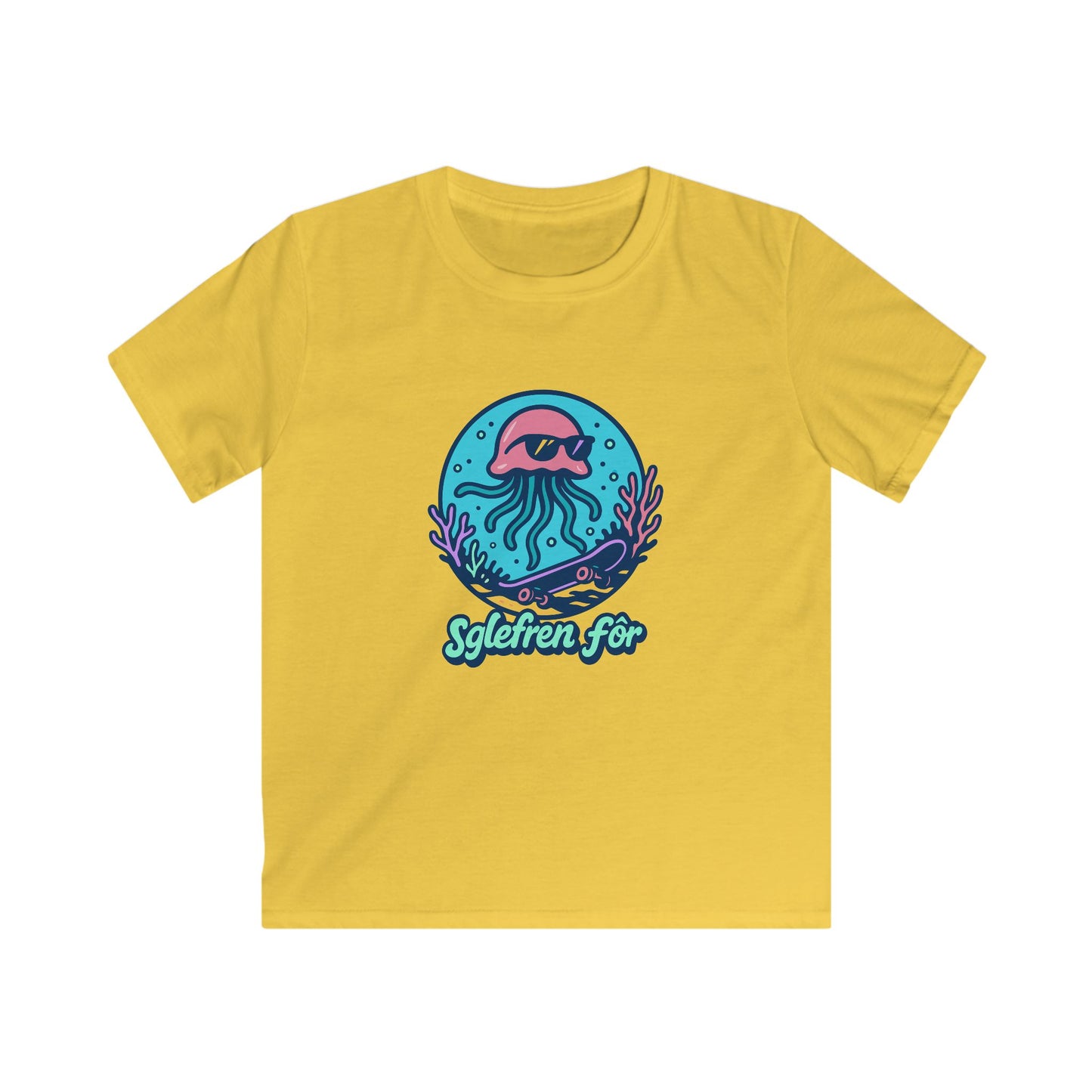 Jellyfish Skating Graphic T-Shirt - "Sglefren Fór" Welsh Skateboarding Tee