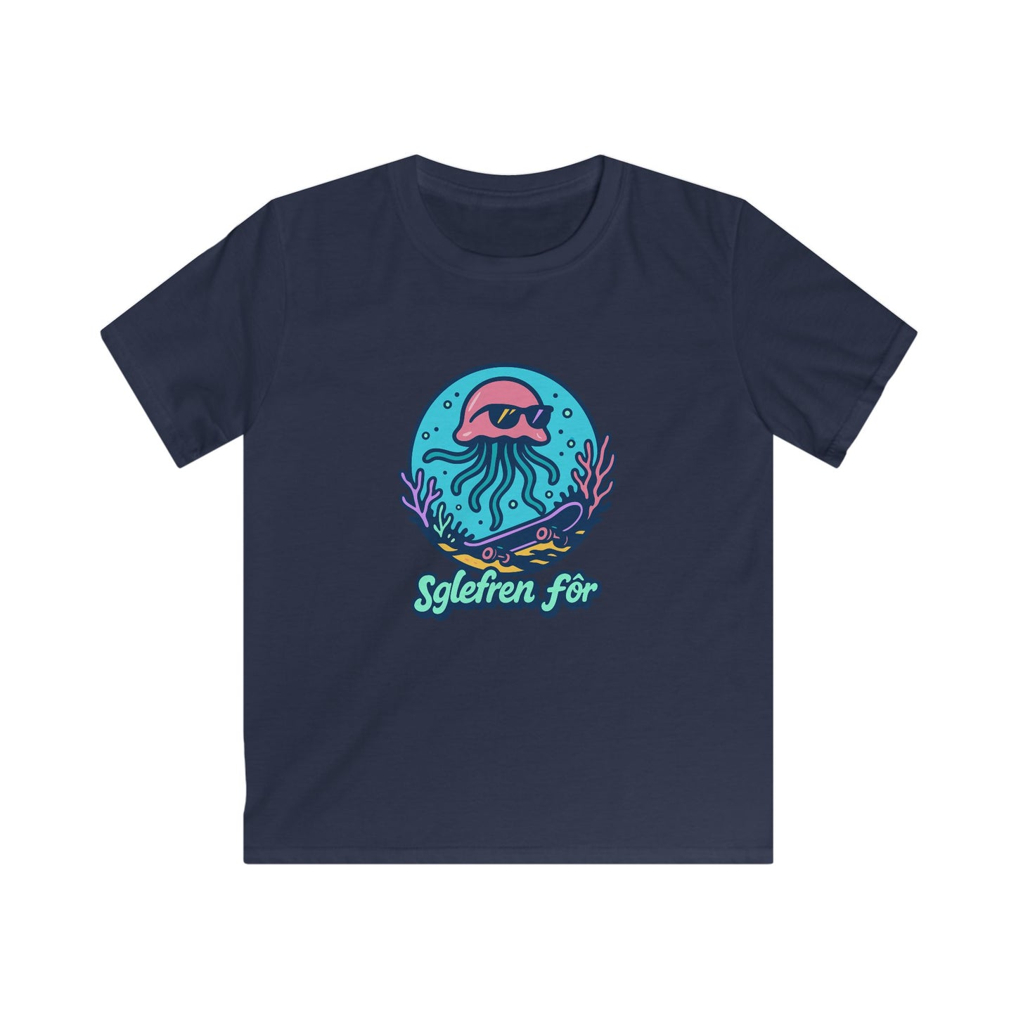Jellyfish Skating Graphic T-Shirt - "Sglefren Fór" Welsh Skateboarding Tee