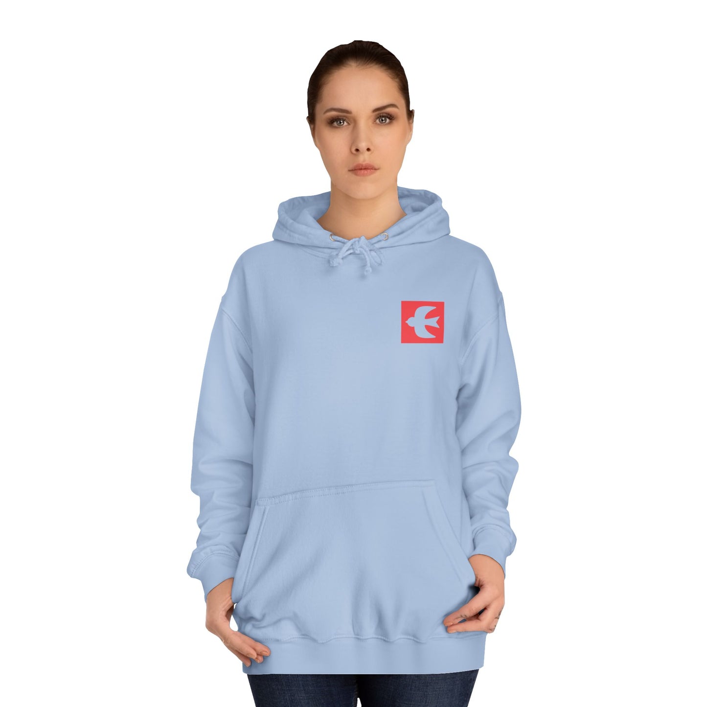 Retro Swallow & Wave Unisex Hoodie 'Can Y Wennol' (Double Sided)