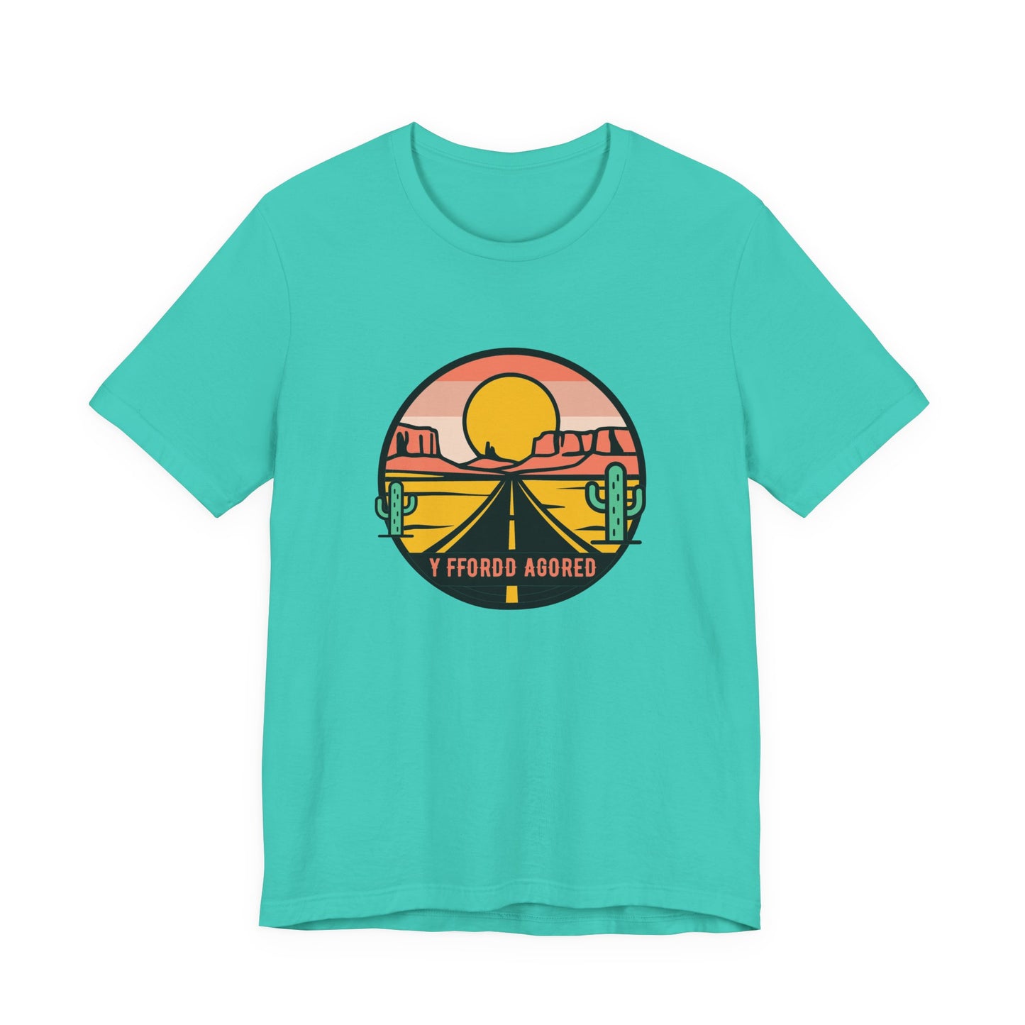 Welsh Road Trip Sunset T‑Shirt (Unisex) - 'Y Ffordd Agored'