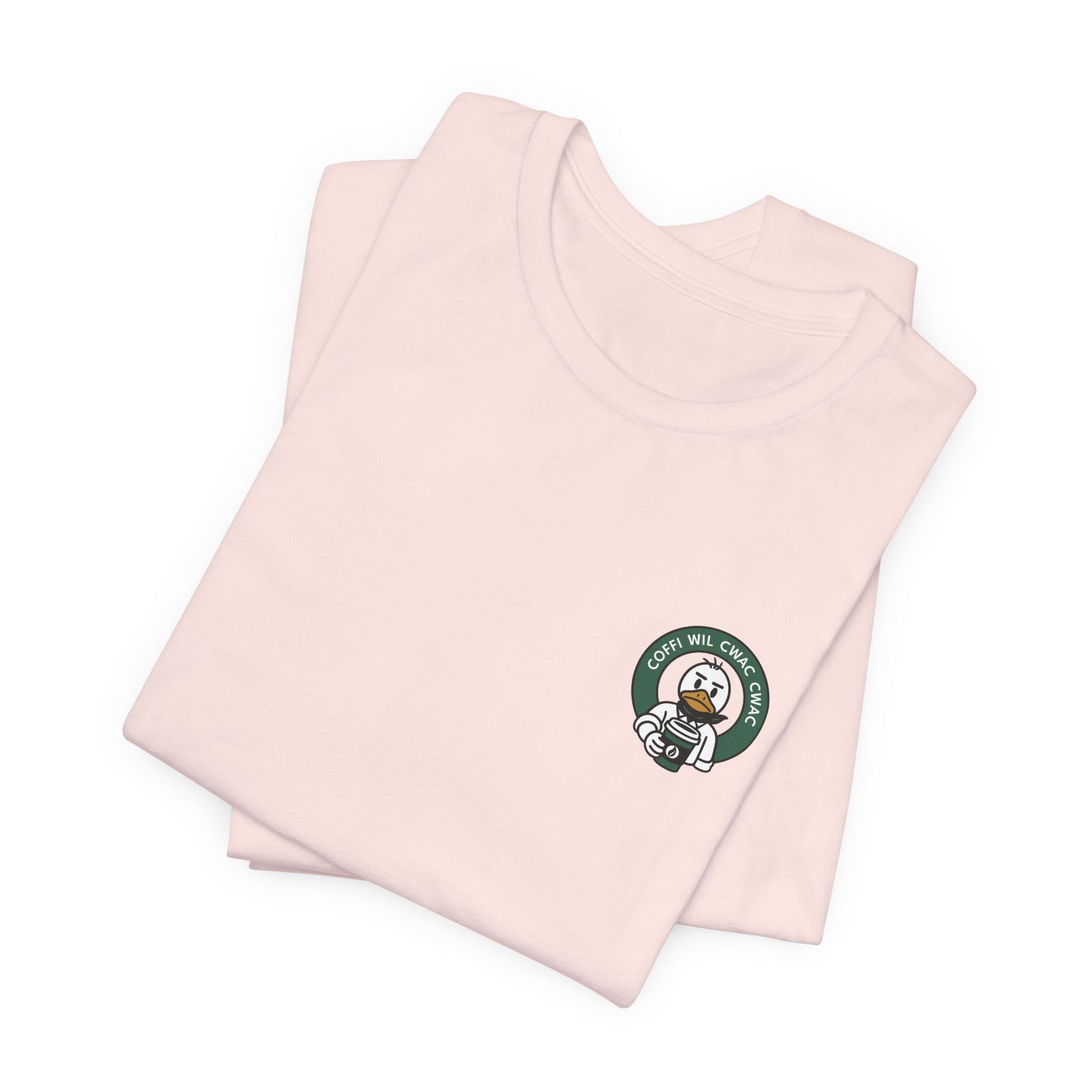 Wil Cwac Cwac Coffee Unisex T-shirt - Retro Cafe T-Shirt (Double Sided)
