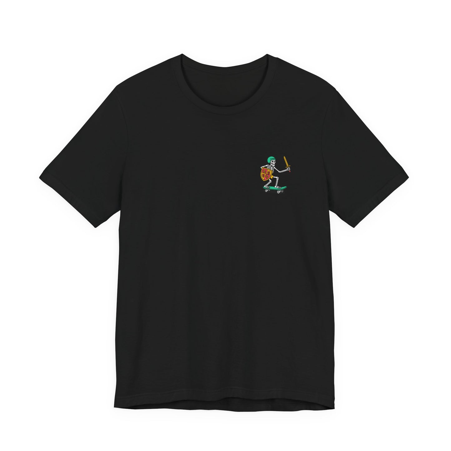 Skeleton Glyndŵr Unisex Skateboarding Tee - Double Sided