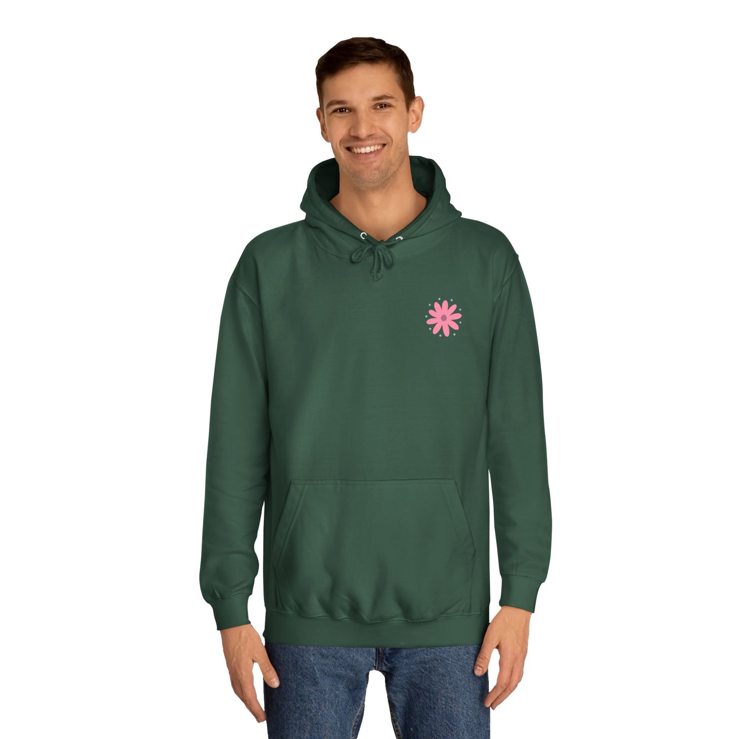 Retro Floral 'Blodau' Unisex Hoodie (Double Sided)