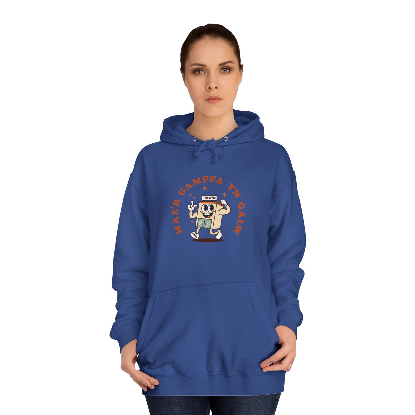'Gampfa Yn Galw' Unisex Retro Gym Hoodie