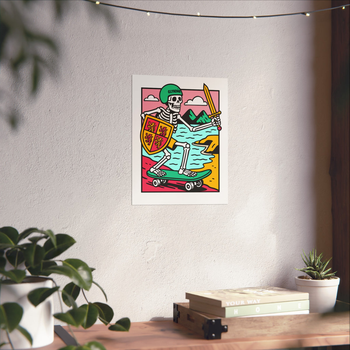 Owain Glyndŵr Skateboarding Fine Art Poster