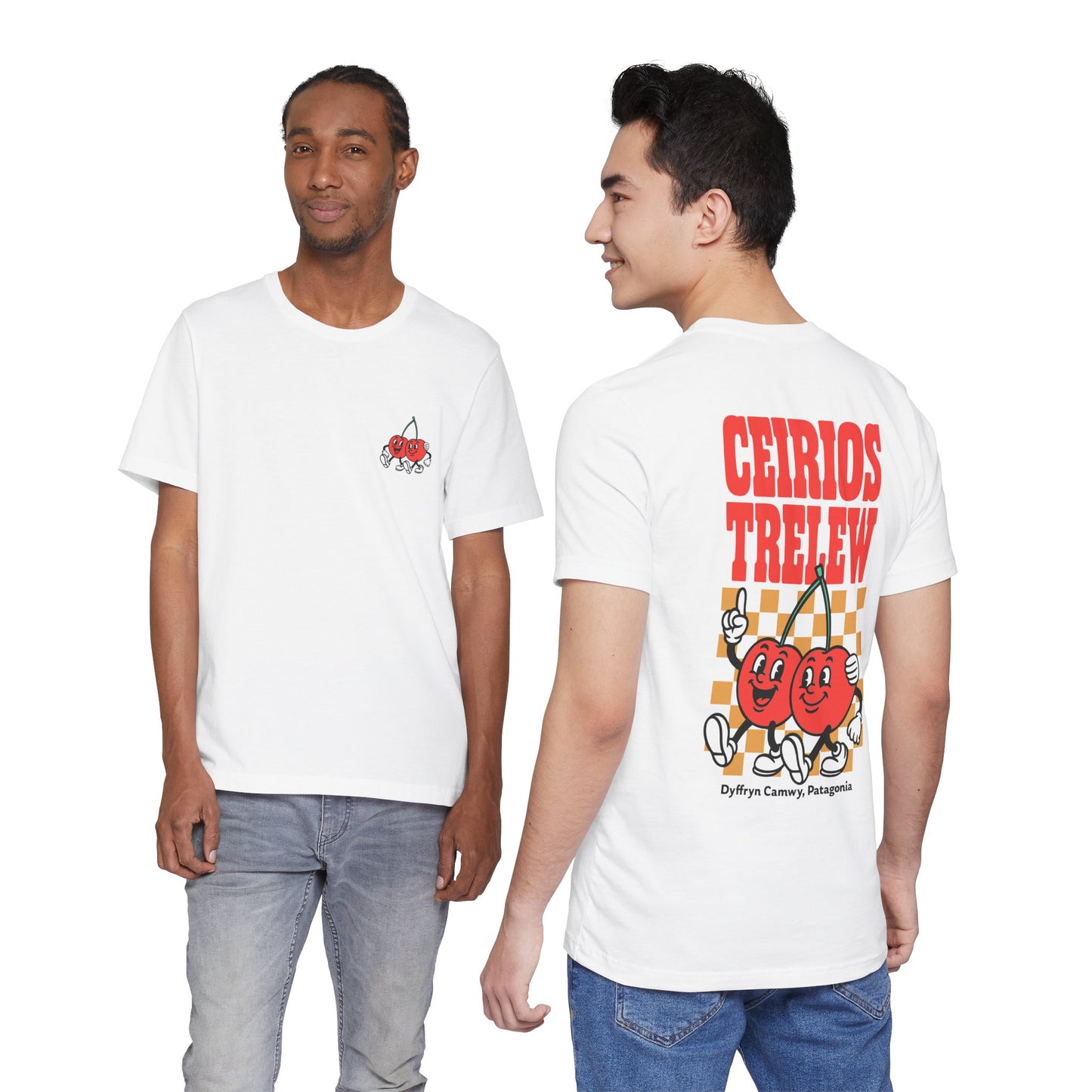 'Ceirios Trelew' Retro Cherries Patagonia Graphic Unisex Tee (Double Sided)