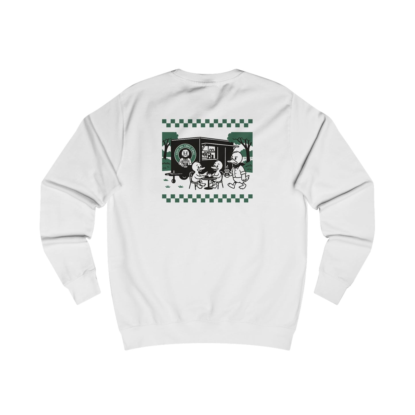 Unisex Wil Cwac Cwac Inspired Retro Coffee Unisex Jumper (Double Sided)