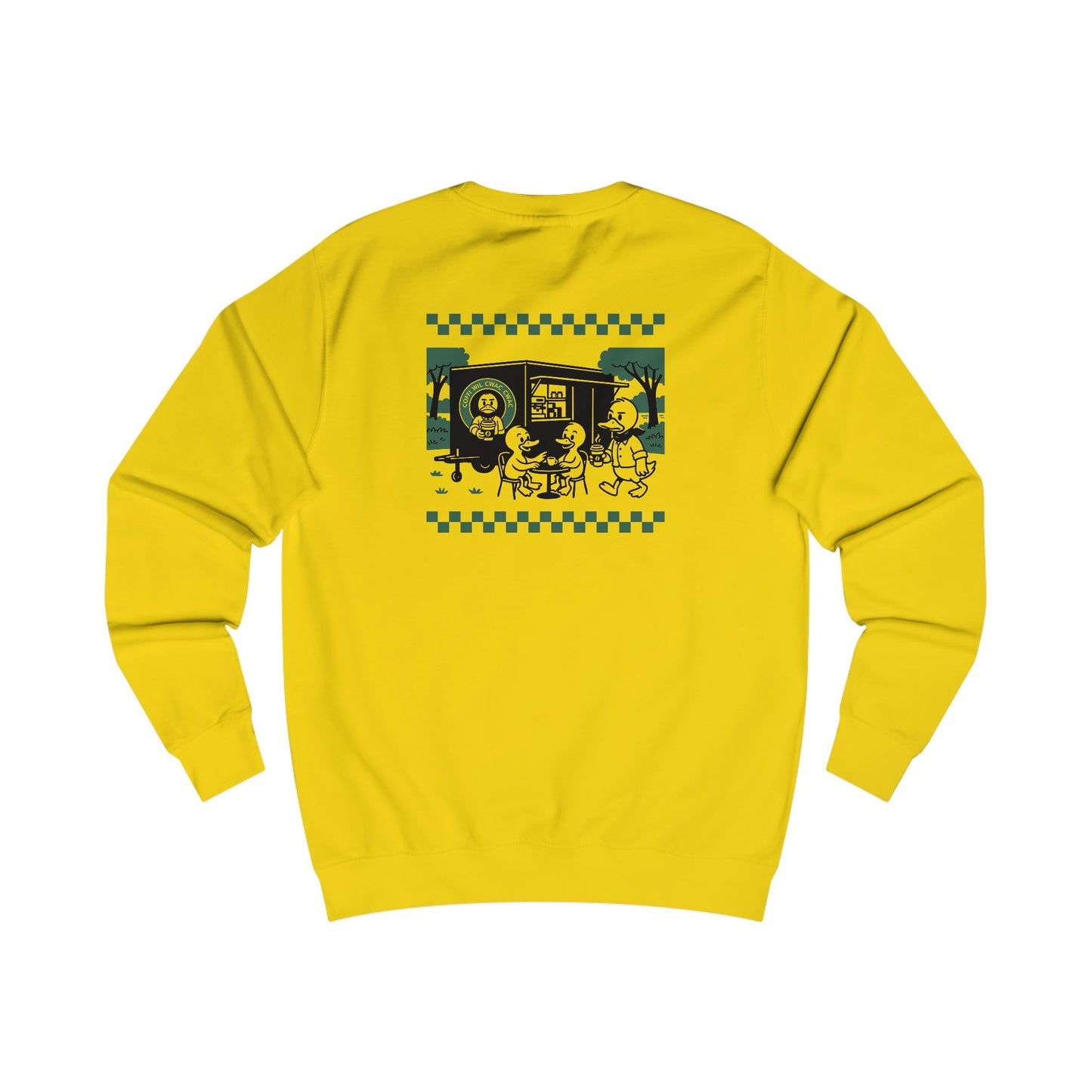 Unisex Wil Cwac Cwac Inspired Retro Coffee Unisex Jumper (Double Sided)