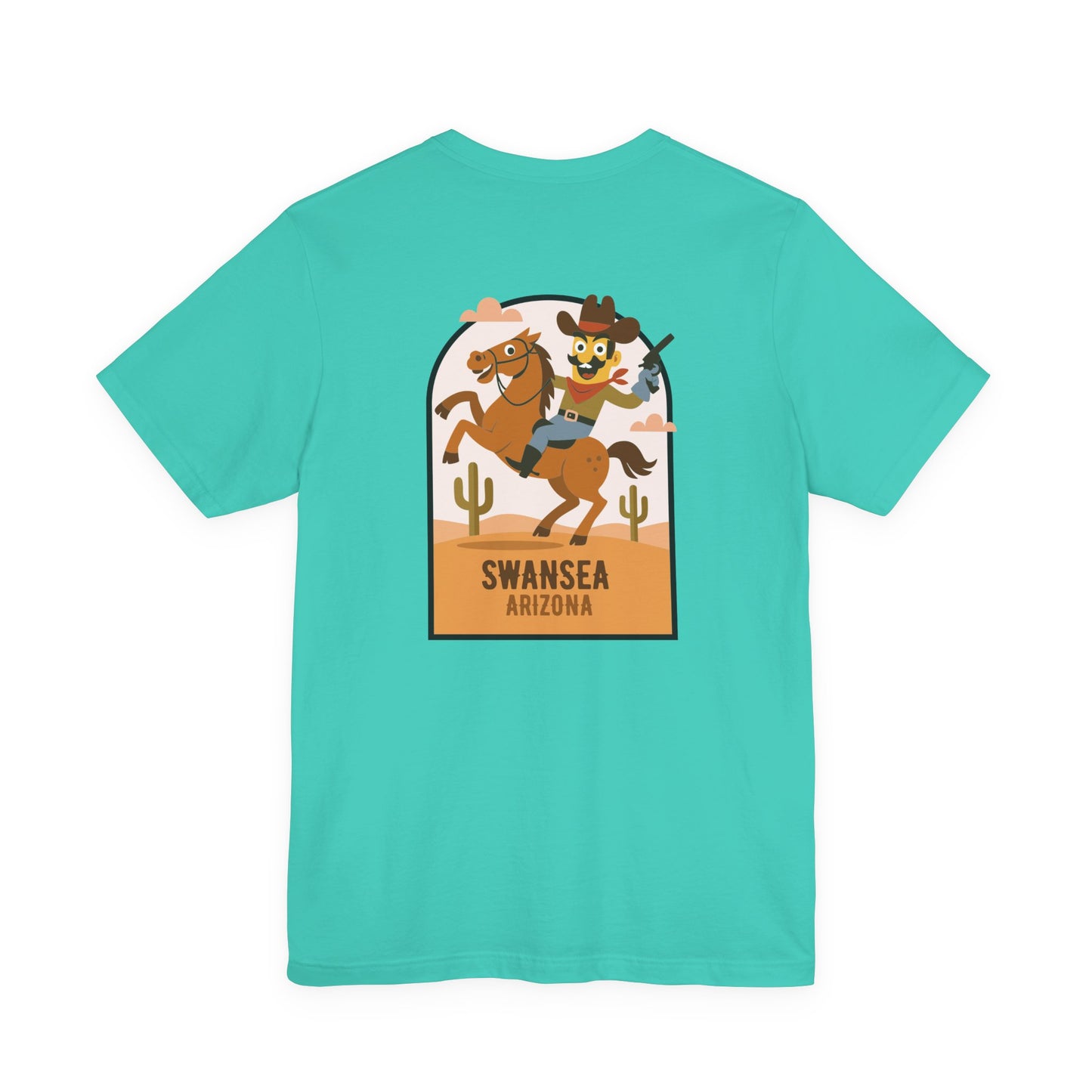 Swansea Arizona Cowboy Unisex Tee — Rodeo Western T‑Shirt (Double Sided)