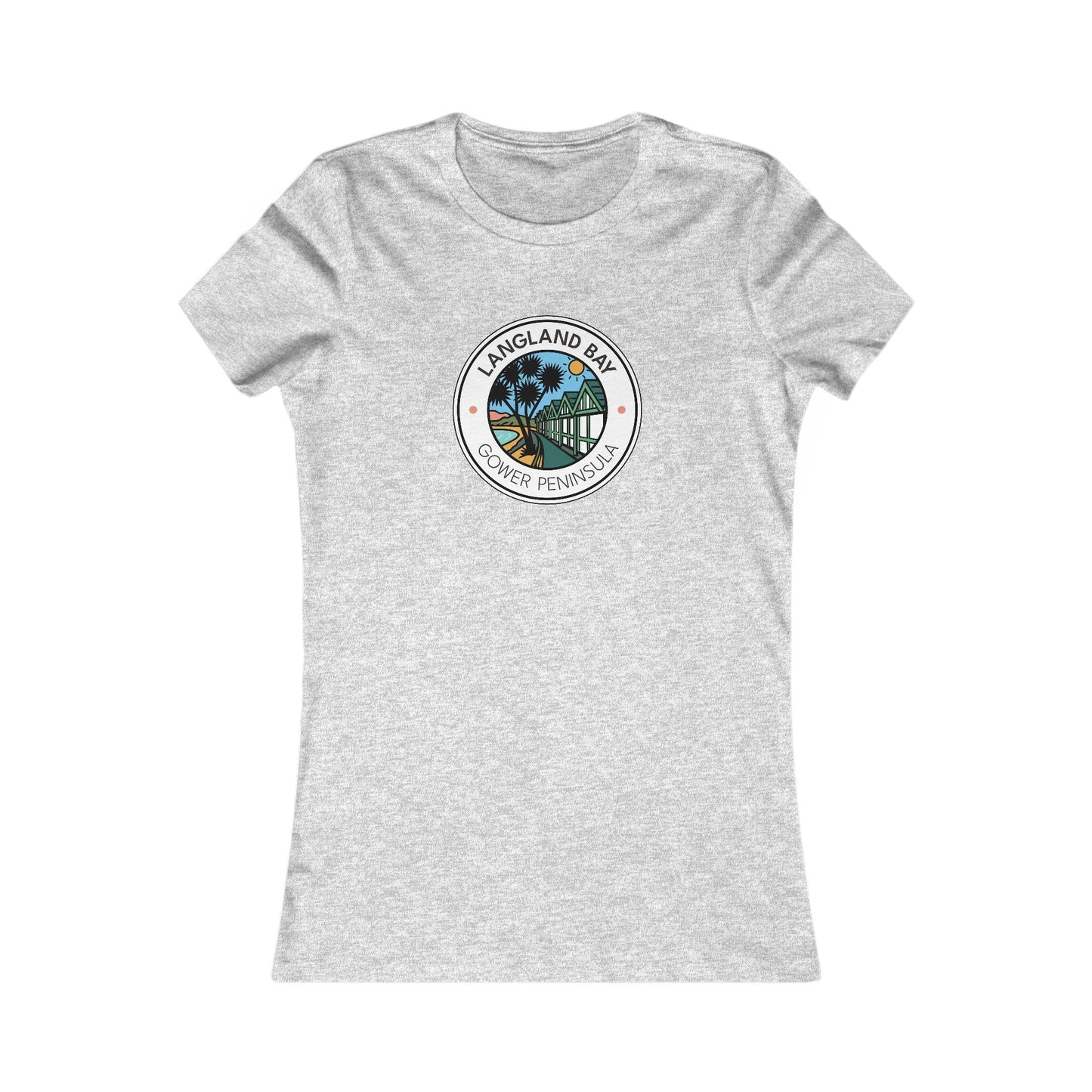Langland Bay Women's Tee — Coastal Surf Vintage Badge