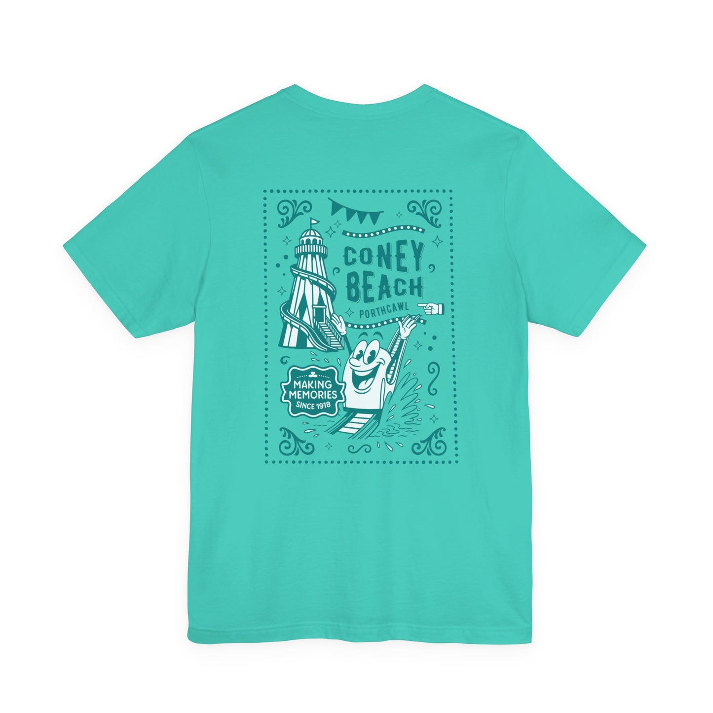 Coney Beach Retro Fun Fair T-Shirt (Unisex) - Porthcawl Double Sided T-Shirt