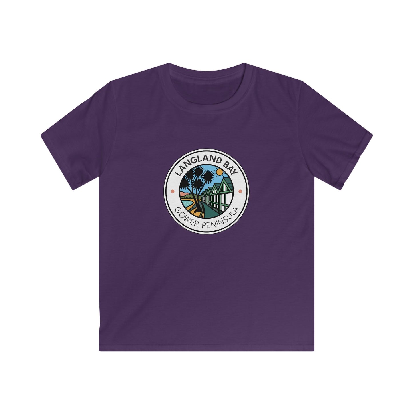 Kids Langland Bay T-Shirt - Gower Peninsula Beach Graphic