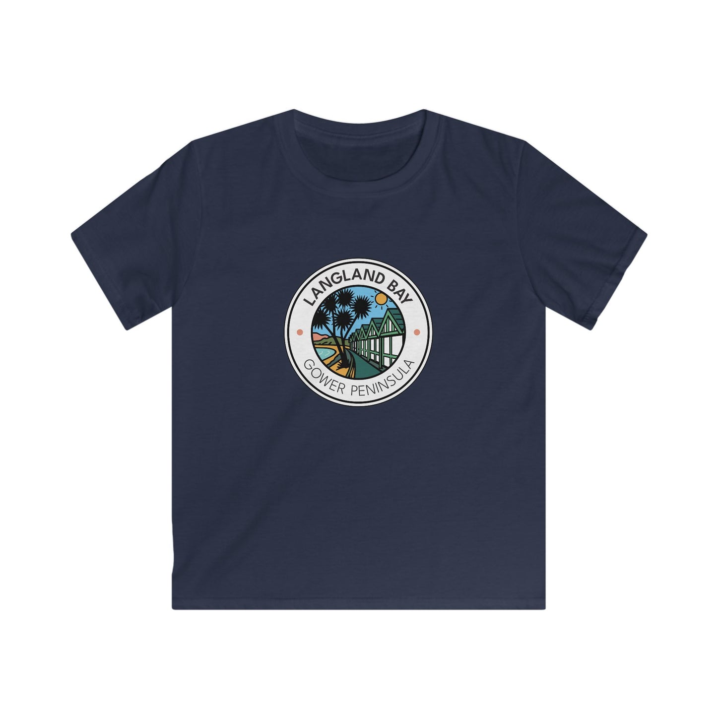 Kids Langland Bay T-Shirt - Gower Peninsula Beach Graphic