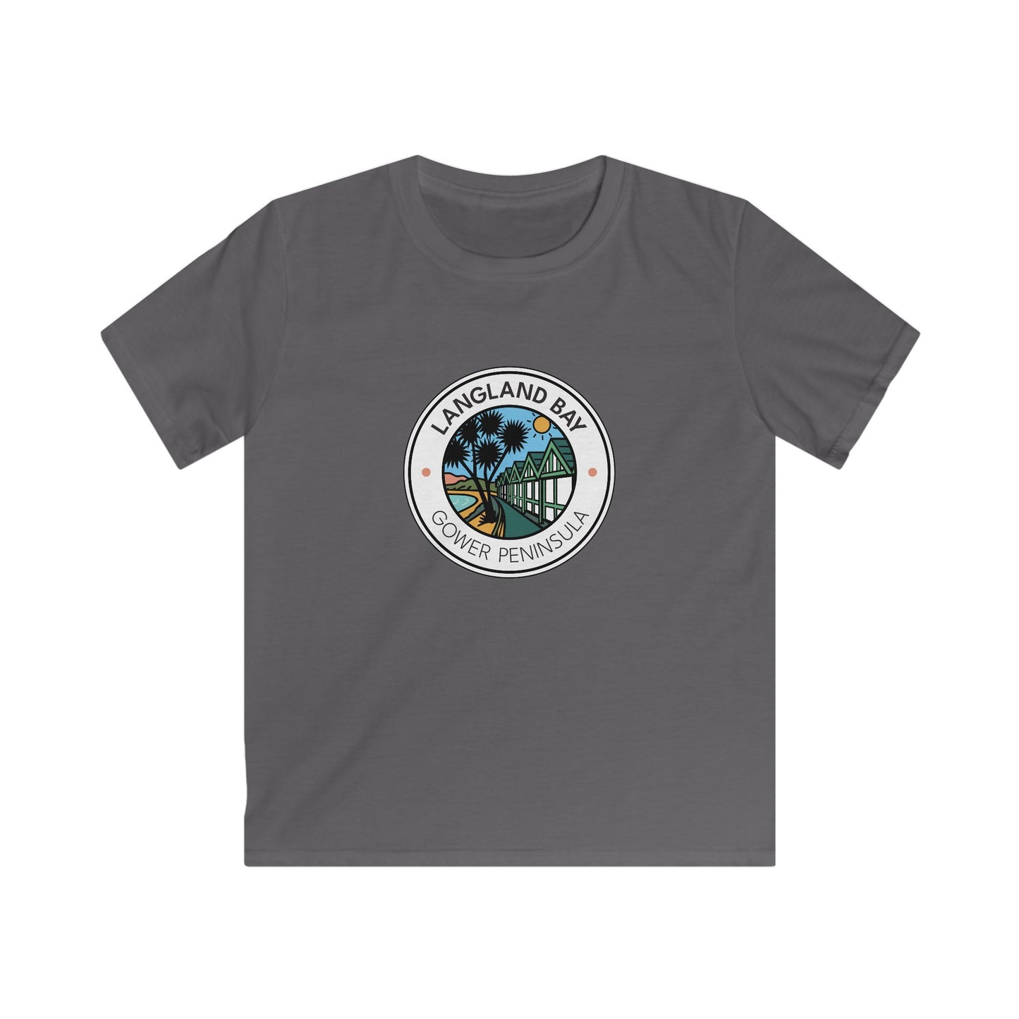Kids Langland Bay T-Shirt - Gower Peninsula Beach Graphic