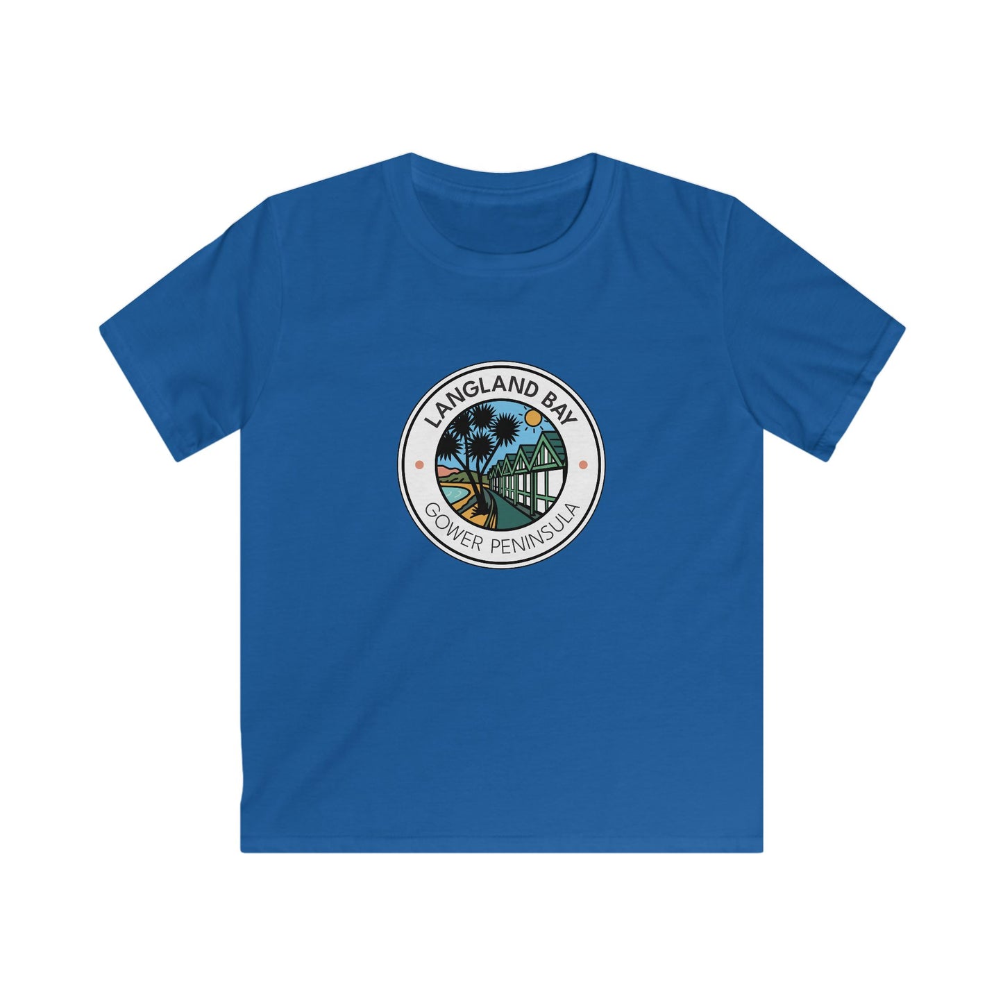 Kids Langland Bay T-Shirt - Gower Peninsula Beach Graphic