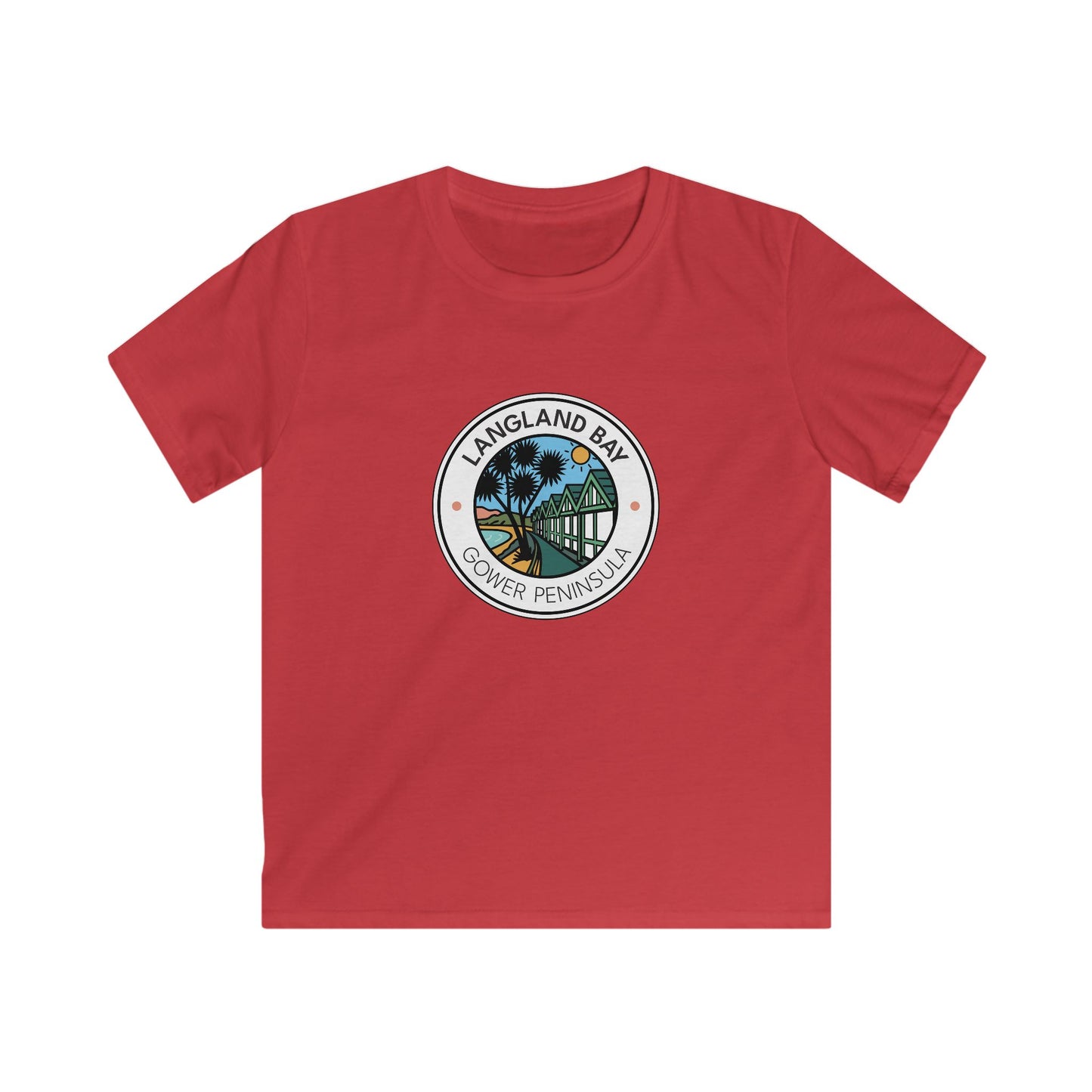 Kids Langland Bay T-Shirt - Gower Peninsula Beach Graphic