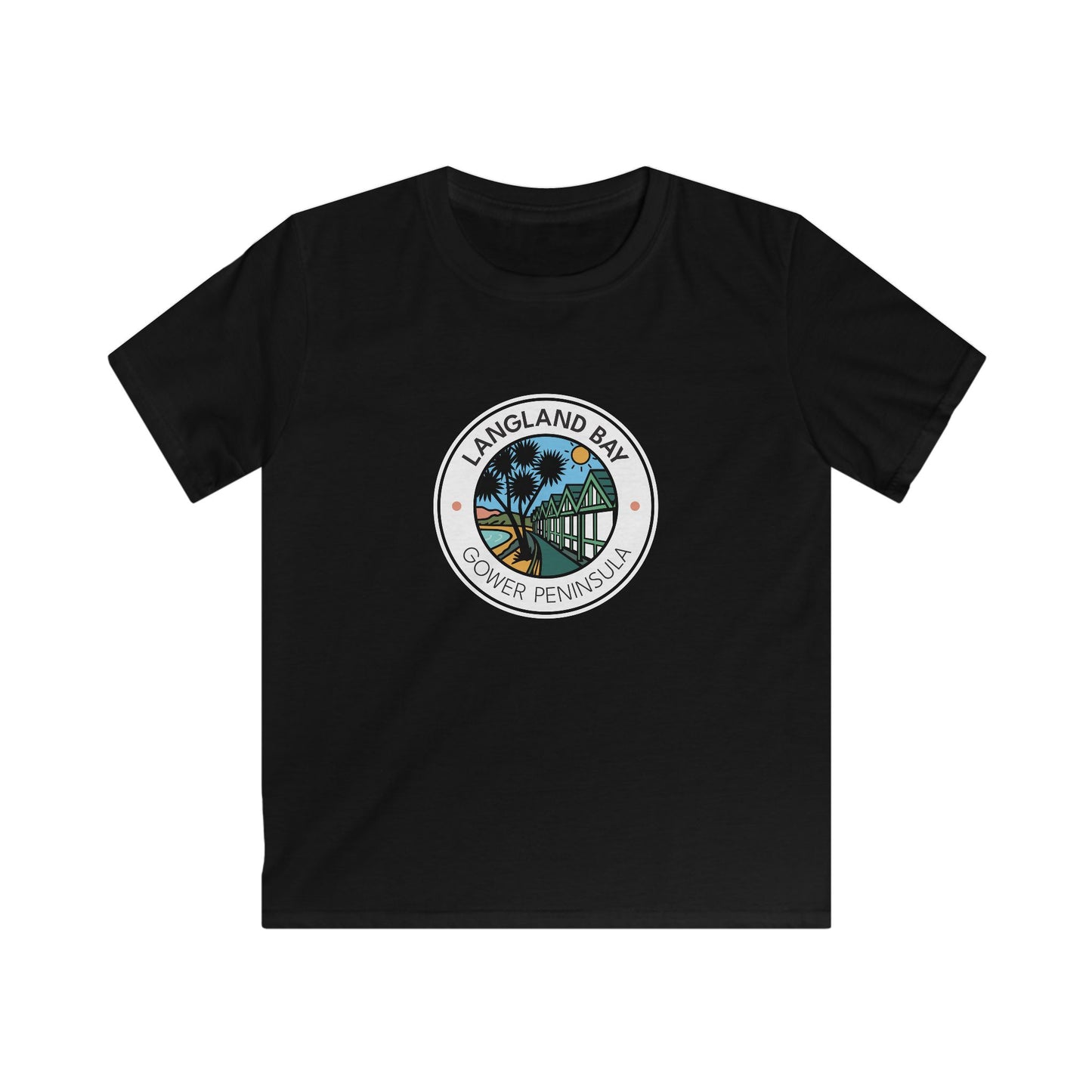 Kids Langland Bay T-Shirt - Gower Peninsula Beach Graphic