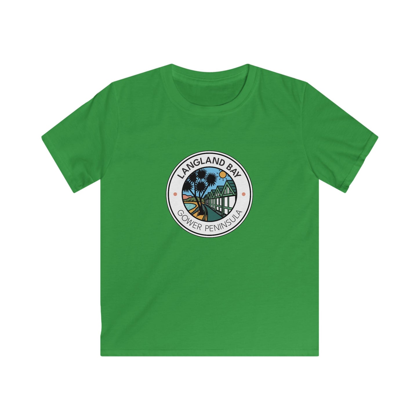 Kids Langland Bay T-Shirt - Gower Peninsula Beach Graphic