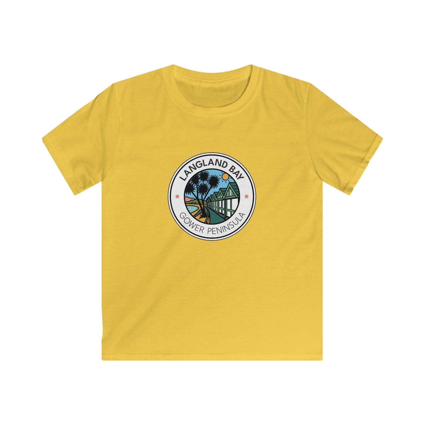 Kids Langland Bay T-Shirt - Gower Peninsula Beach Graphic