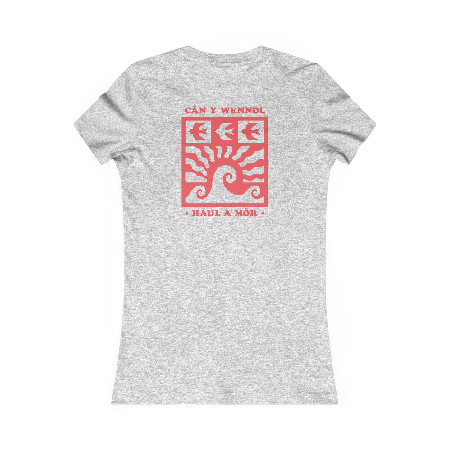 Women's Welsh Coastal Wave Graphic - Can y Wennol (Double Sided)