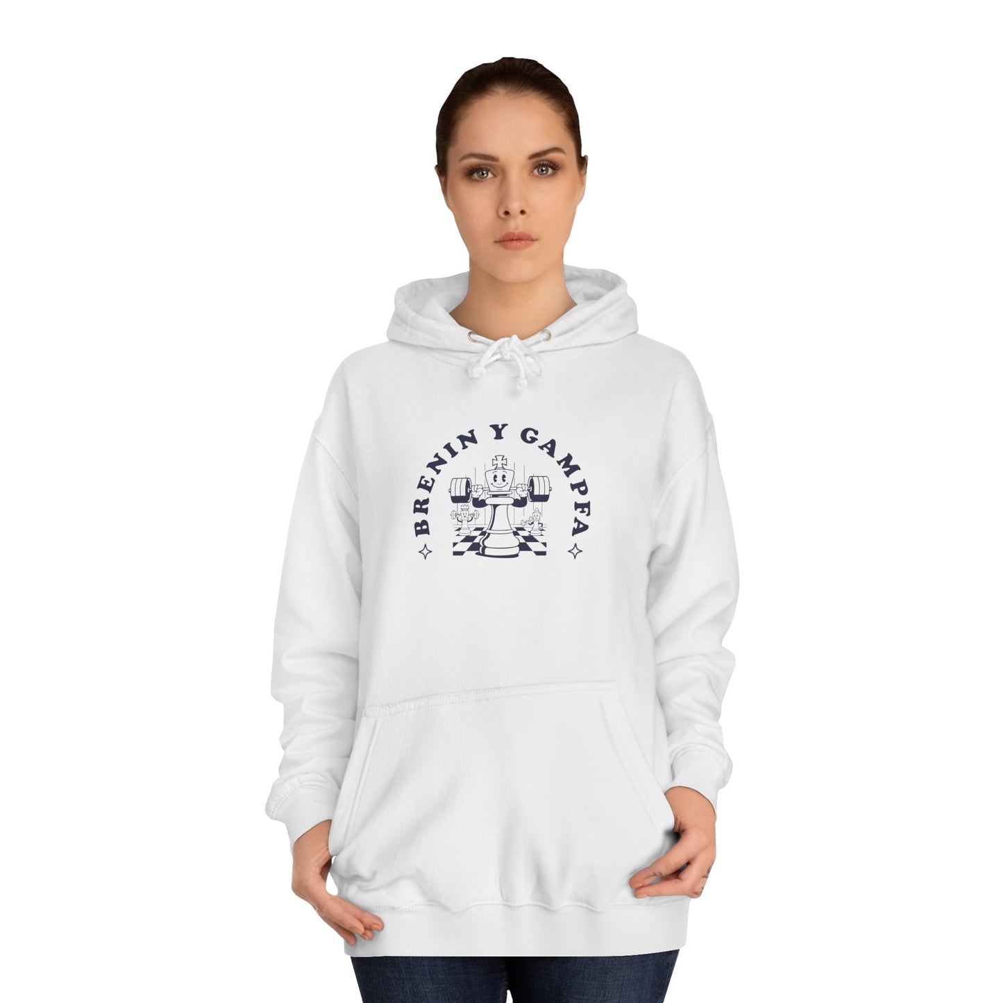 'King Of The Gym' Welsh Unisex Hoodie - 'Brenin y Gampfa'