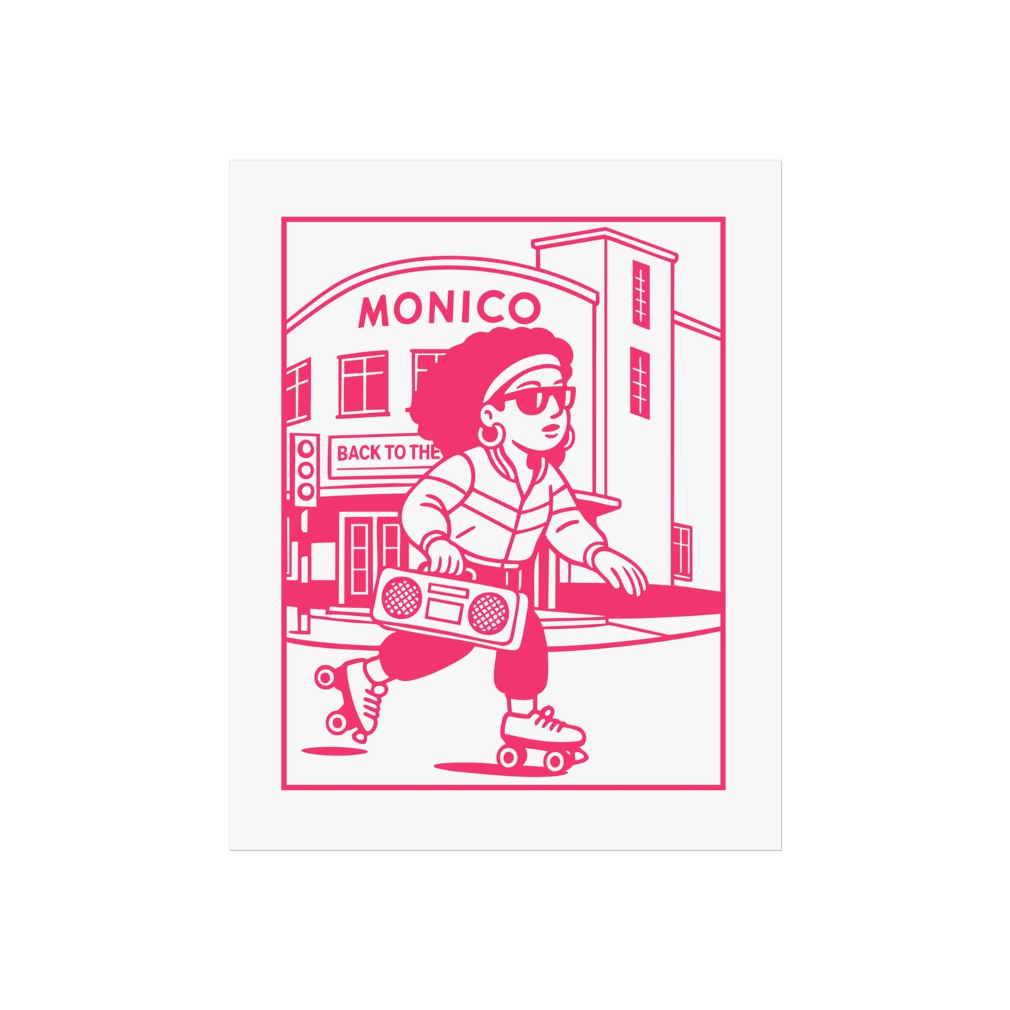 Retro Monico Cinema (Cardiff) Fine Art Poster