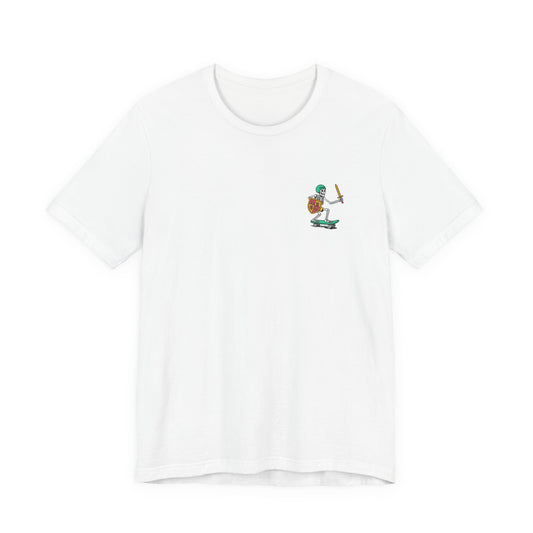 Skeleton Glyndŵr Unisex Skateboarding Tee - Double Sided