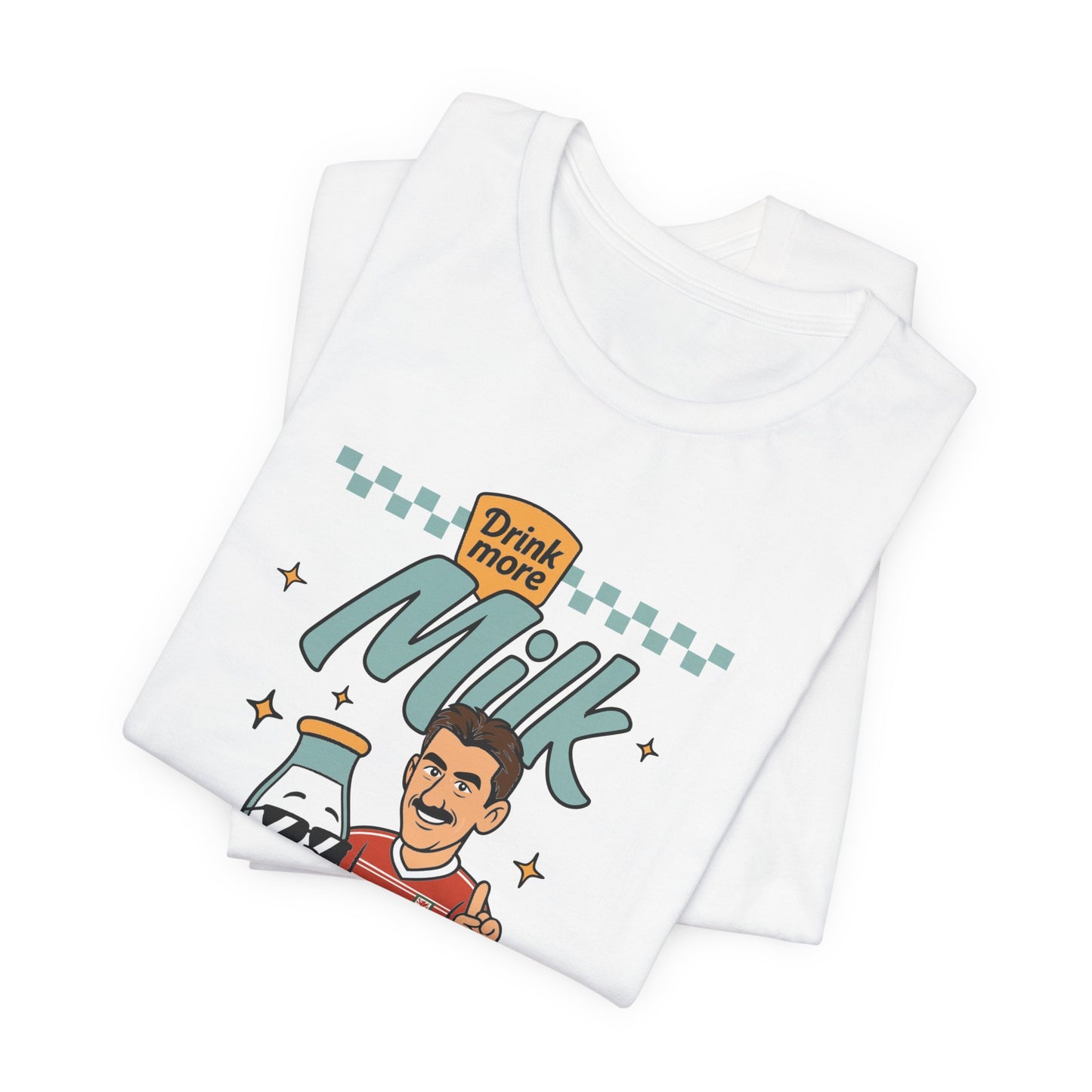 Ian Rush 'Drink More Milk' Retro Unisex T-Shirt