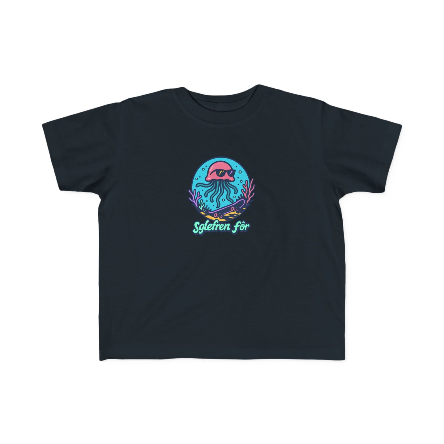 Toddler Skateboarding Jellyfish T-Shirt - 'Sglefren Fôr'