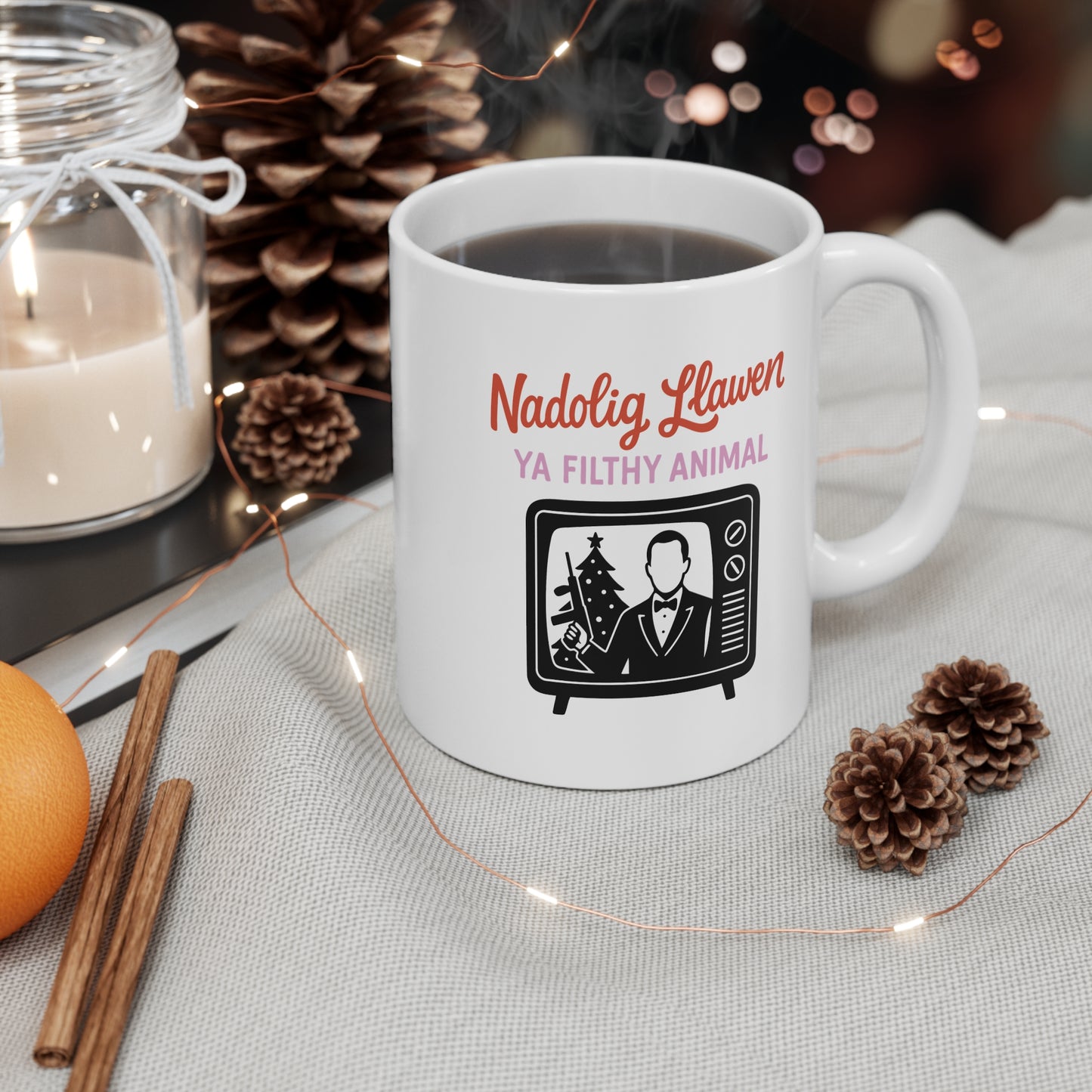 'Nadolig Llawen Ya Filthy Animal' Mug - Welsh Home Alone