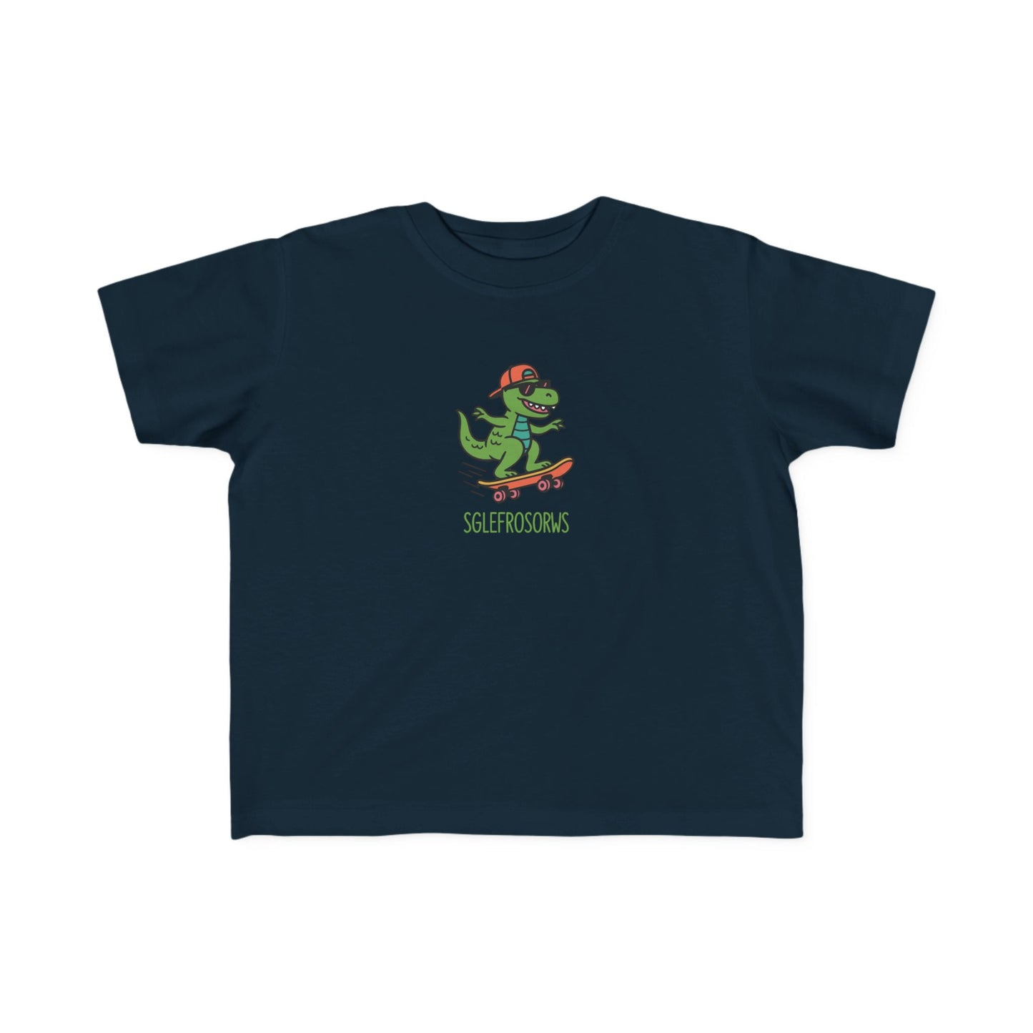 Toddler Dinosaur Skateboarding T-Shirt - 'Sglefrosorws'