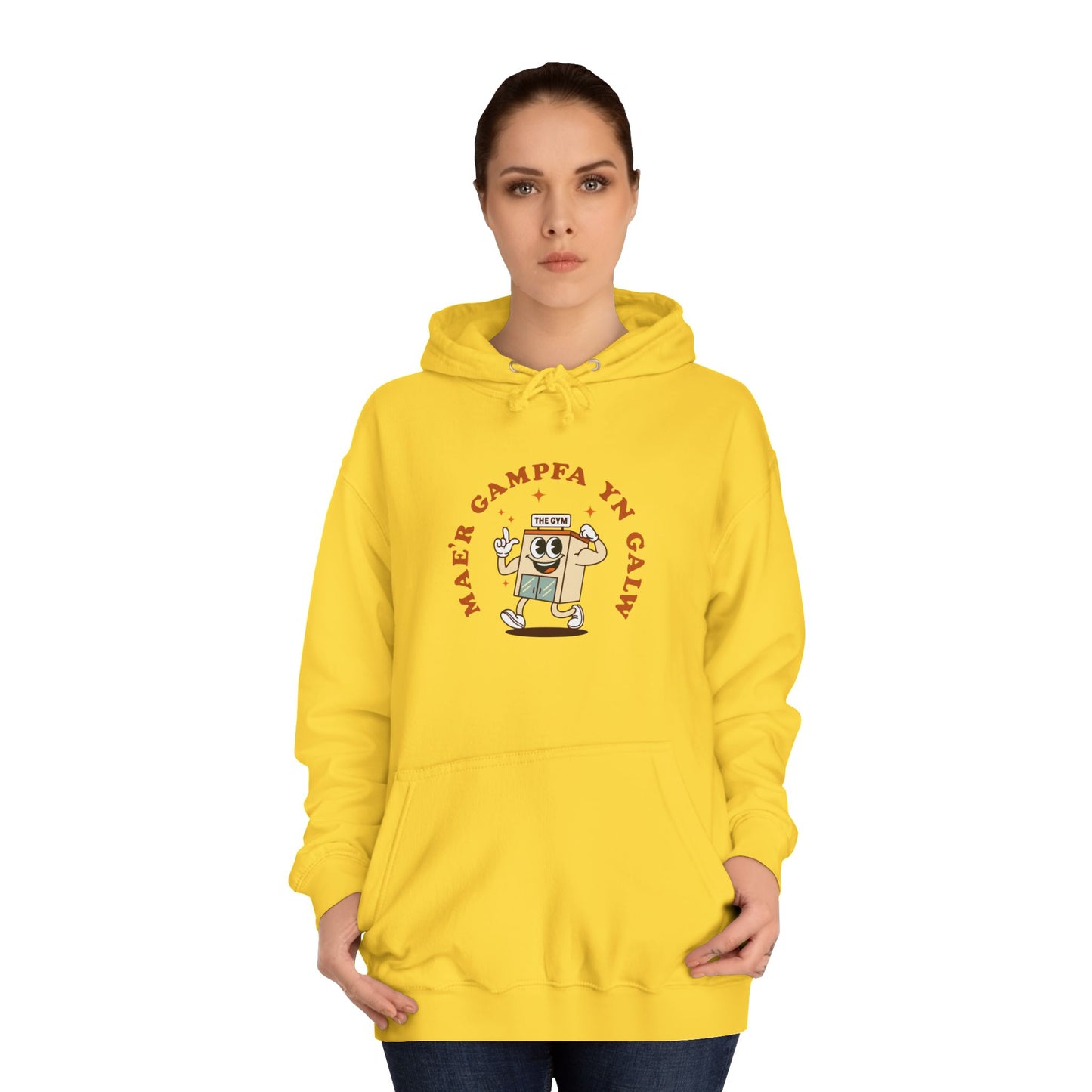 'Gampfa Yn Galw' Unisex Retro Gym Hoodie