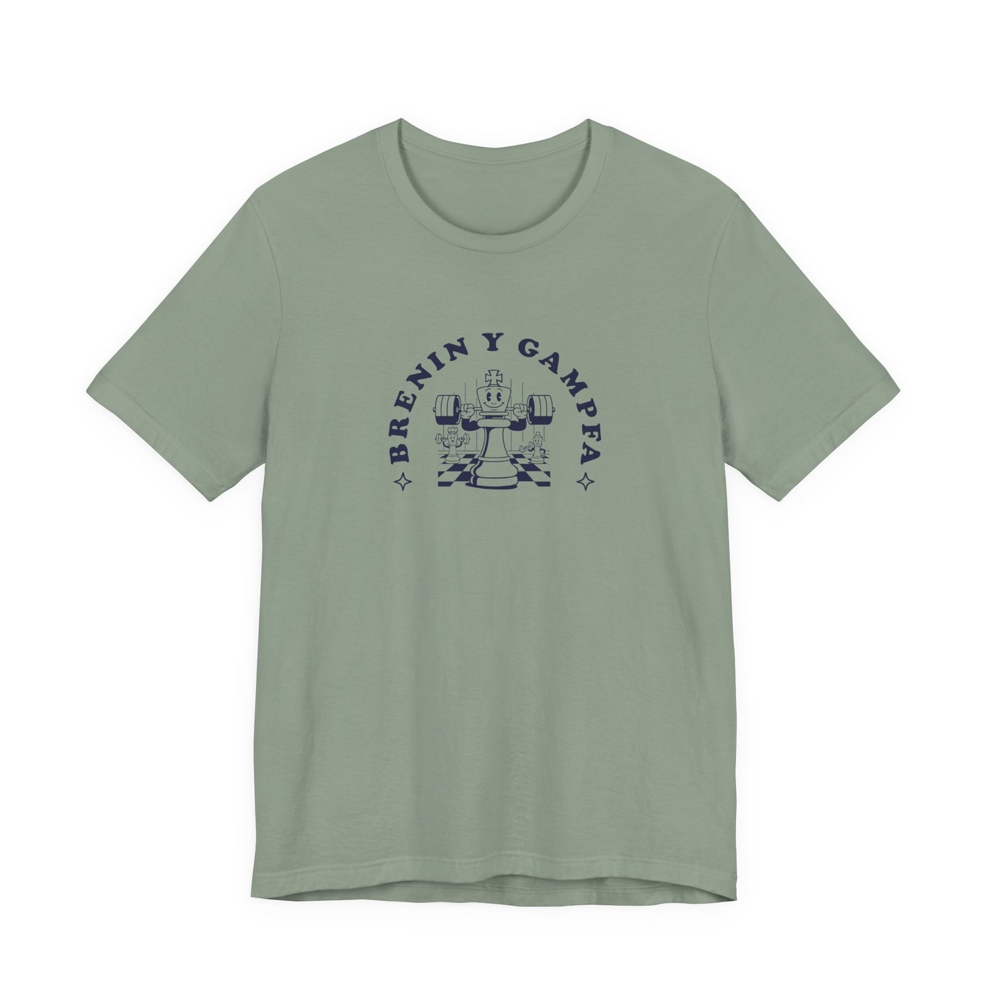 'Brenin y Gampfa'  Retro Chess T-Shirt (Unisex) - Vintage King of the Gym Welsh T-Shirt