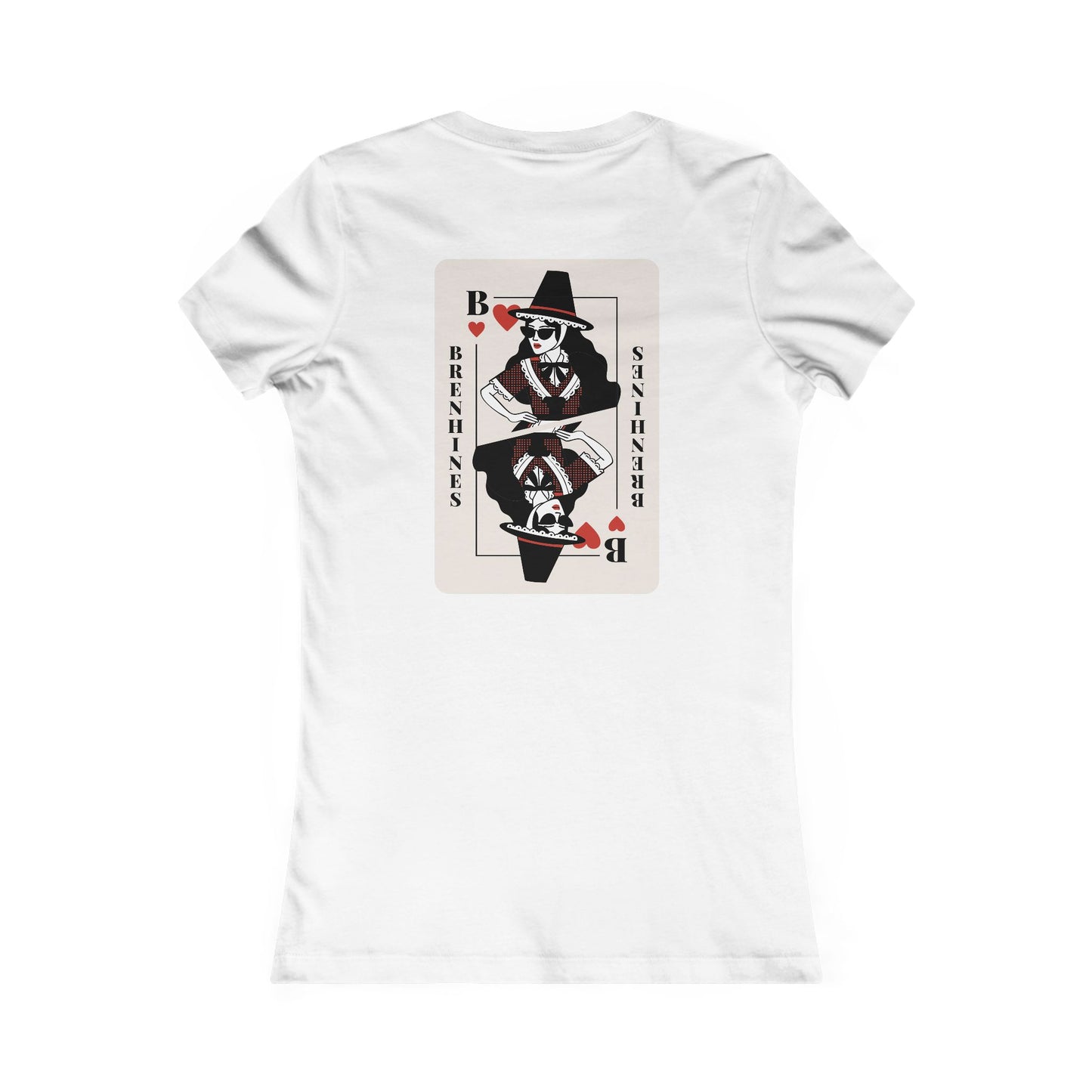 Women's Welsh Queen Of Hearts Tee - 'Brenhines' (Double Sided)