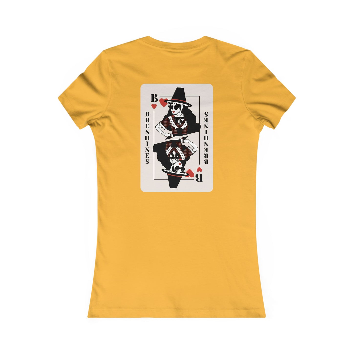 Women's Welsh Queen Of Hearts Tee - 'Brenhines' (Double Sided)