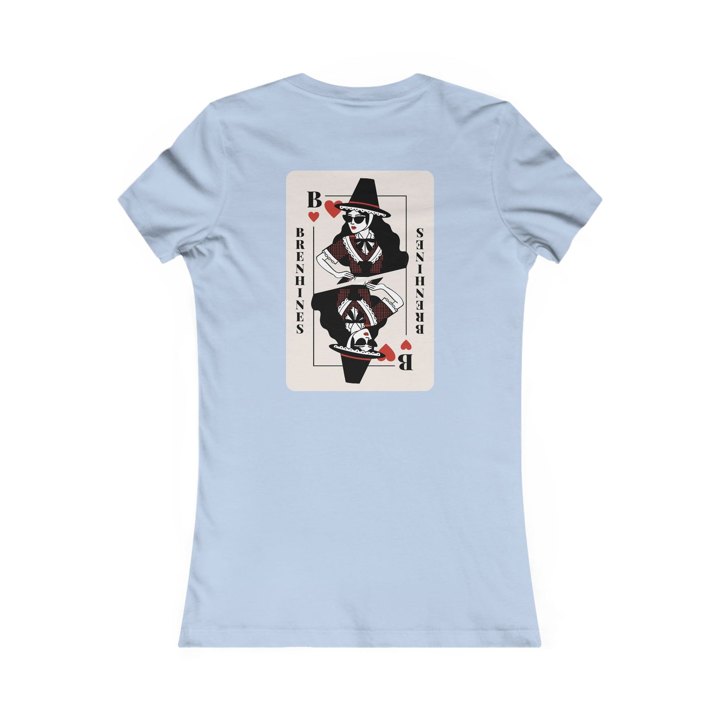 Women's Welsh Queen Of Hearts Tee - 'Brenhines' (Double Sided)