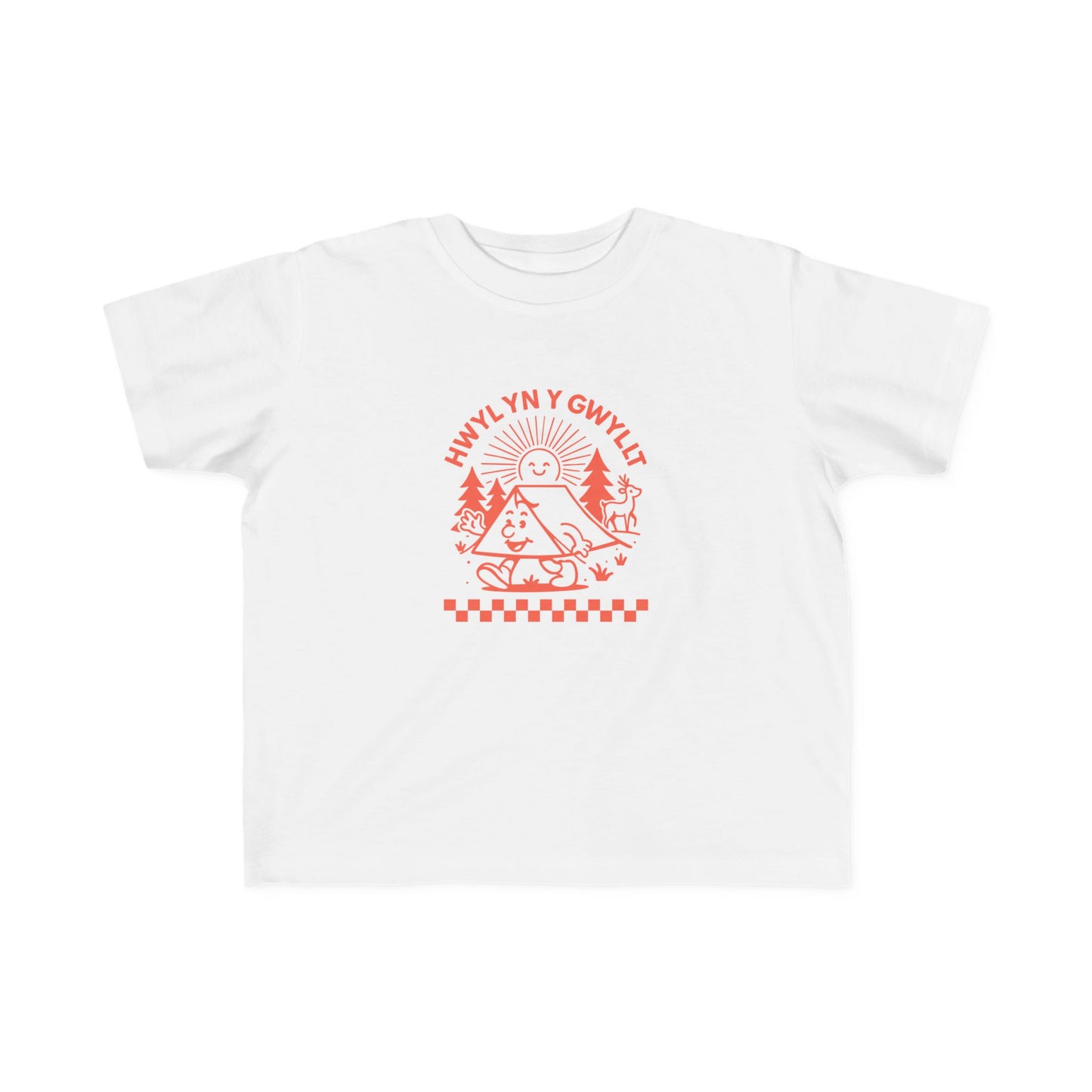 Toddler Retro Camping T-Shirt - 'Hwyl Yn Y Gwyllt'
