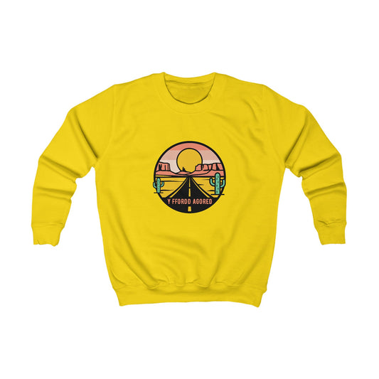 Kids Welsh Road Trip Sweatshirt — 'Y Ffordd Agored'