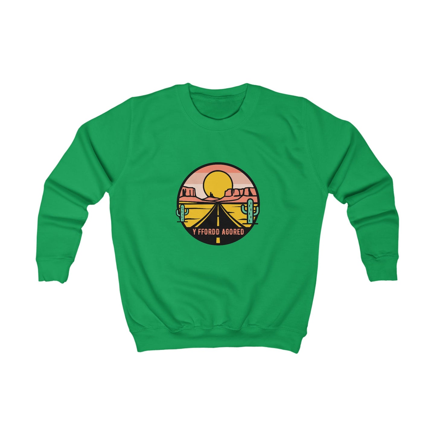 Kids Welsh Road Trip Sweatshirt — 'Y Ffordd Agored'